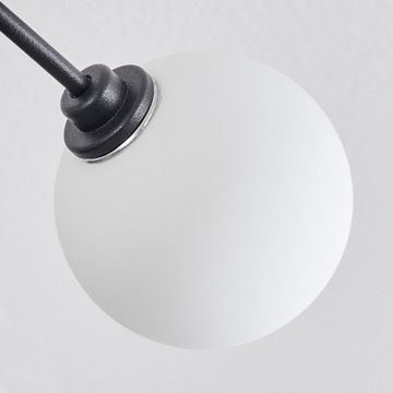hofstein Deckenleuchte dimmbare Deckenlampe aus Metall/Glas in Schwarz/Weiß, LED fest integriert, 3000 Kelvin, dimmbar über Lichtschalter, Ø 93,5cm, 31,5 Watt insg., max. 3570 Lumen