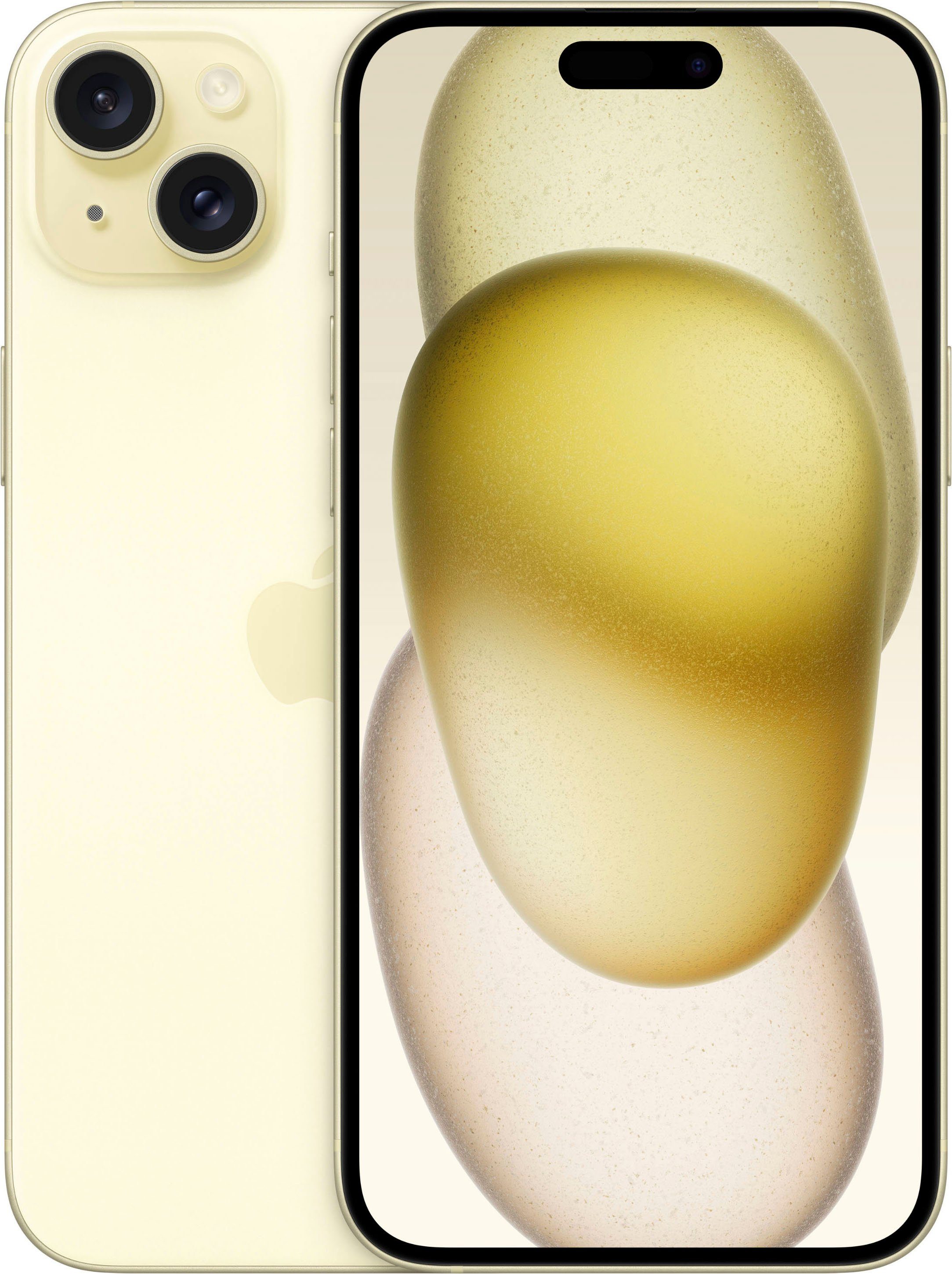 15 iPhone (17 48 512 Zoll, 512GB GB Plus Smartphone cm/6,7 MP Kamera) Apple Speicherplatz, yellow