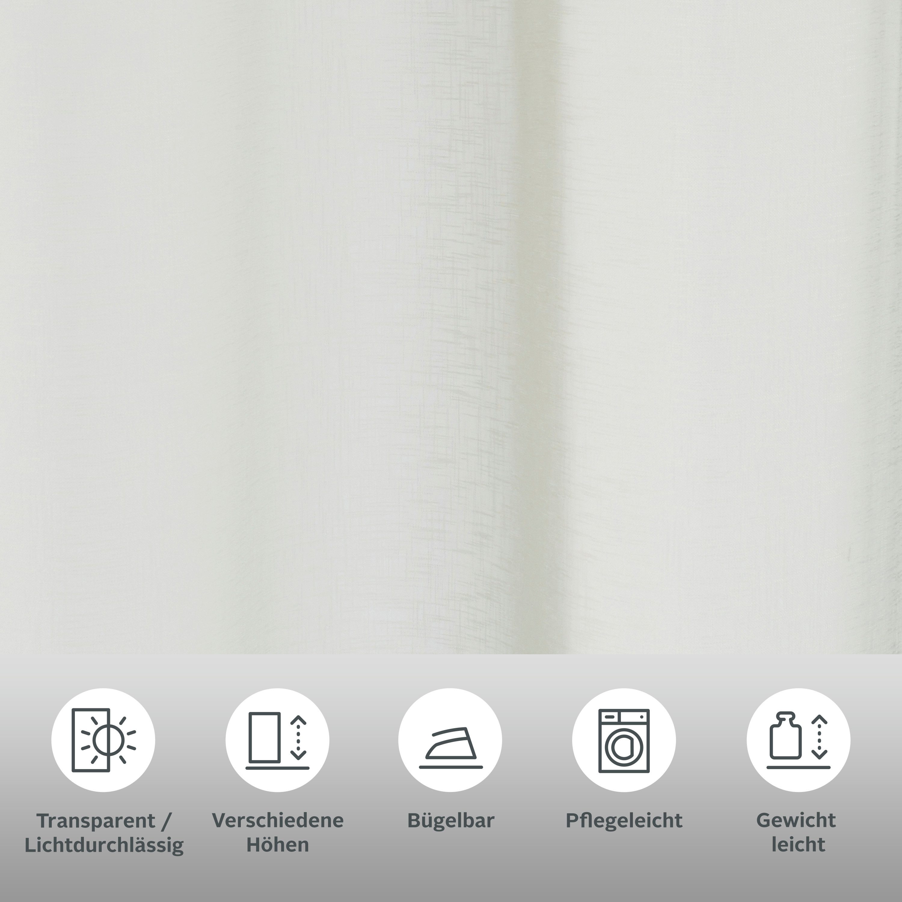 OTTO home Gardine REGINA (2 St), Ösen, transparent, Vorhang, Fertiggardine, 2-er Set, transparent, modern, Struktur