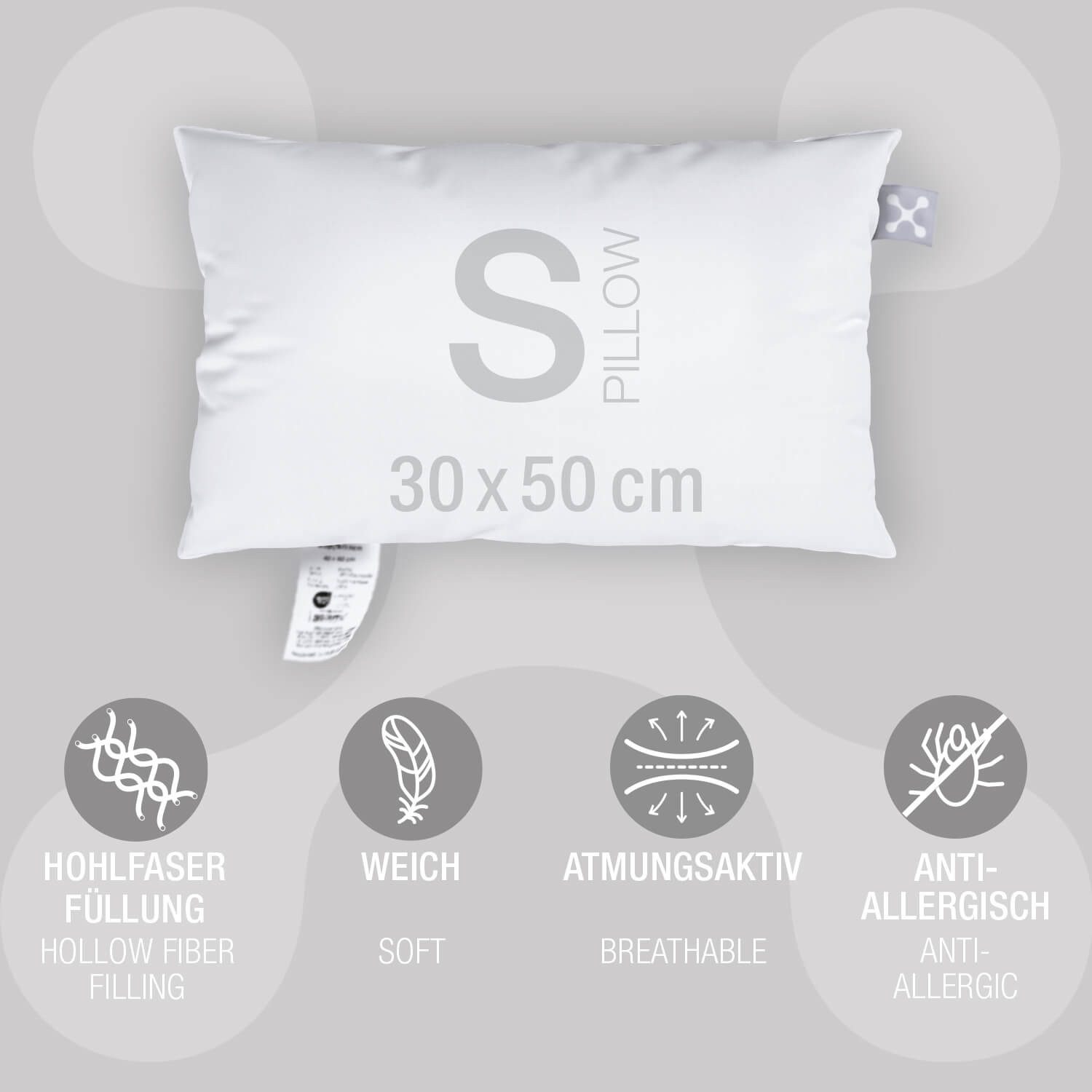 smartsleep Kopfkissen Kinderkissen, Ergonomisches Kids Dream Pillow, Seitenschläfer, Rückenschläfer, Bauchschläfer