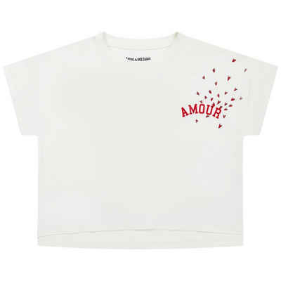 ZADIG & VOLTAIRE Kurzarmshirt Zadig & Voltaire T-Shirt in off-white mit College Print
