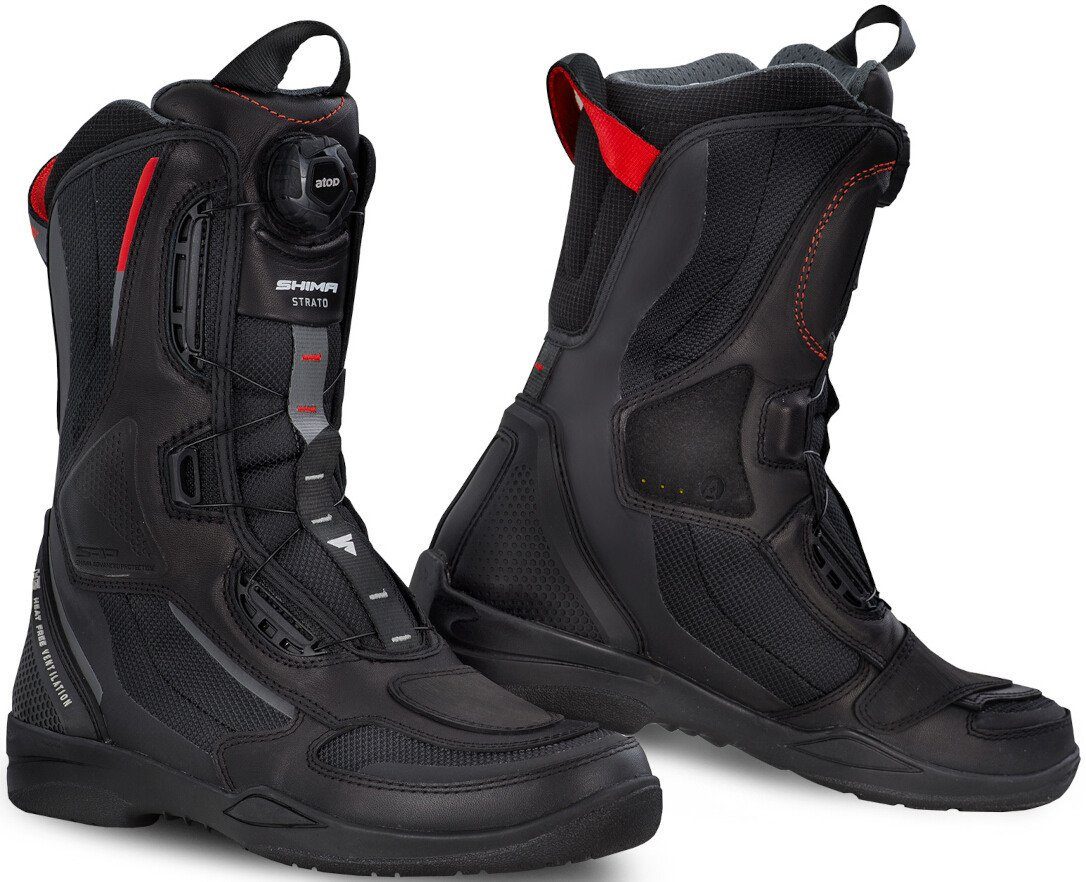 SHIMA Strato Damen Motorrad Stiefel Motorradstiefel Atmungsaktiv belüftet reflektierende