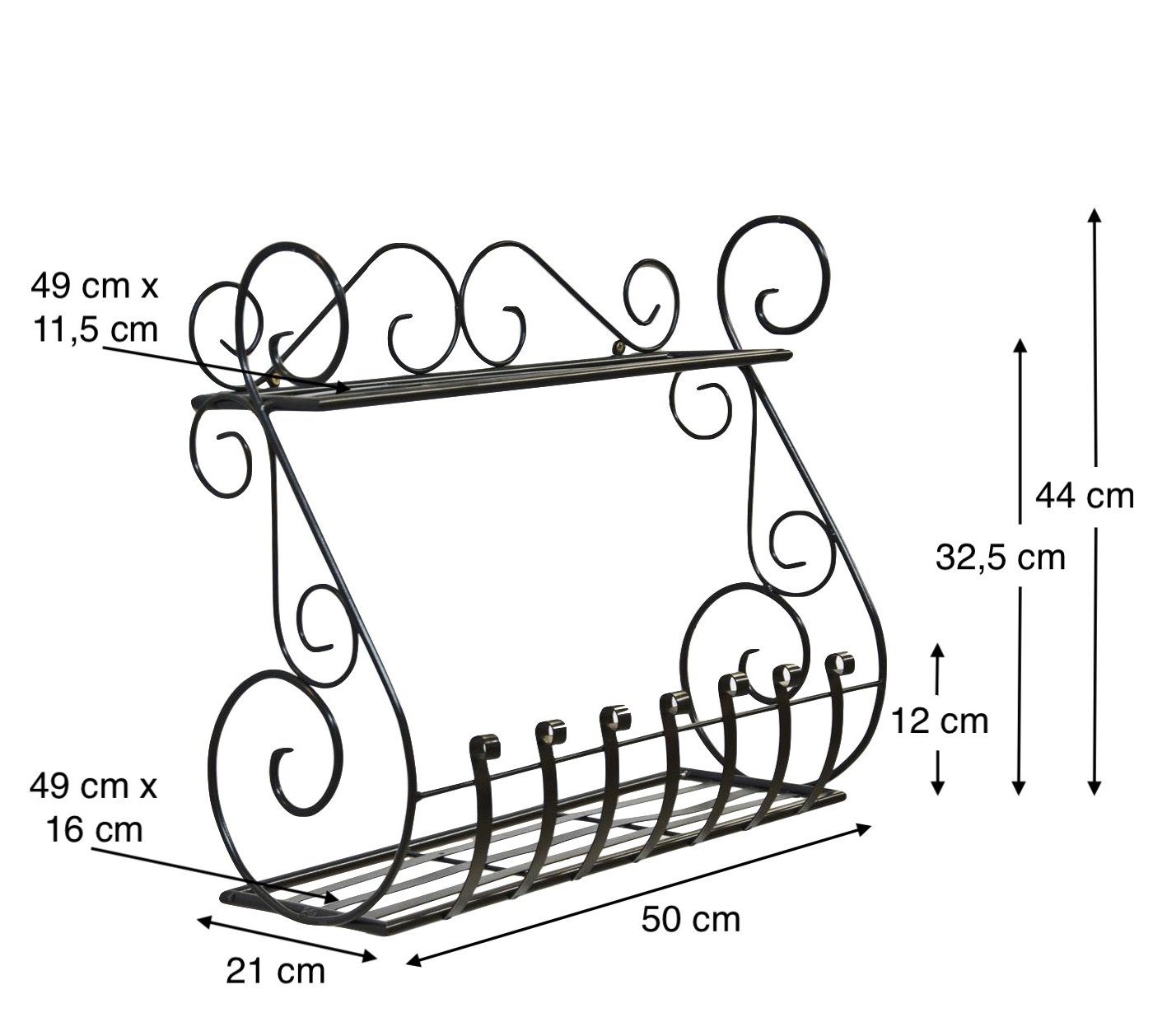 DanDiBo Blumenkastenhalter Wandblumenhalter Metall Schwarz 50 günstig online kaufen