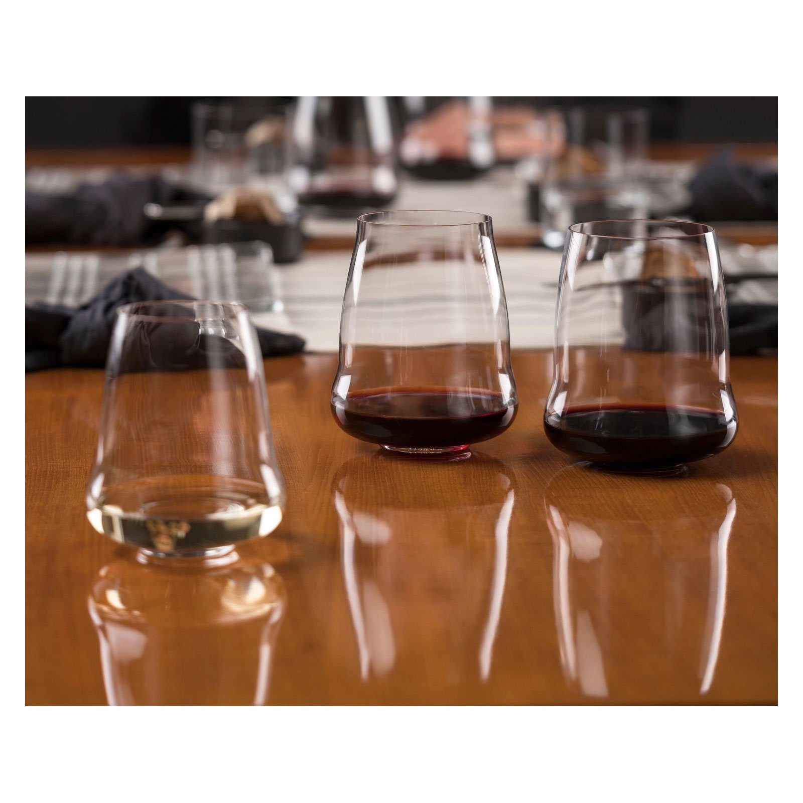 RIEDEL THE WINE GLASS COMPANY Glas Stemless Wings Riesling / Champagner Glass, 2-tlg., Kristallglas