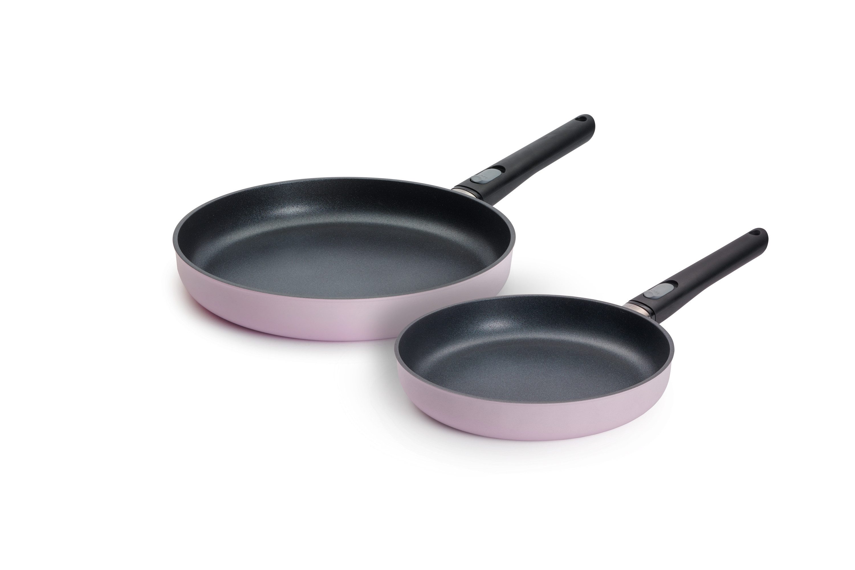 WOLL MADE IN GERMANY Pfannen-Set Ecolour, 1,5 l + 1,95 l, Aluminiumguss (Set, 2-tlg), abnehmbarer Stiel