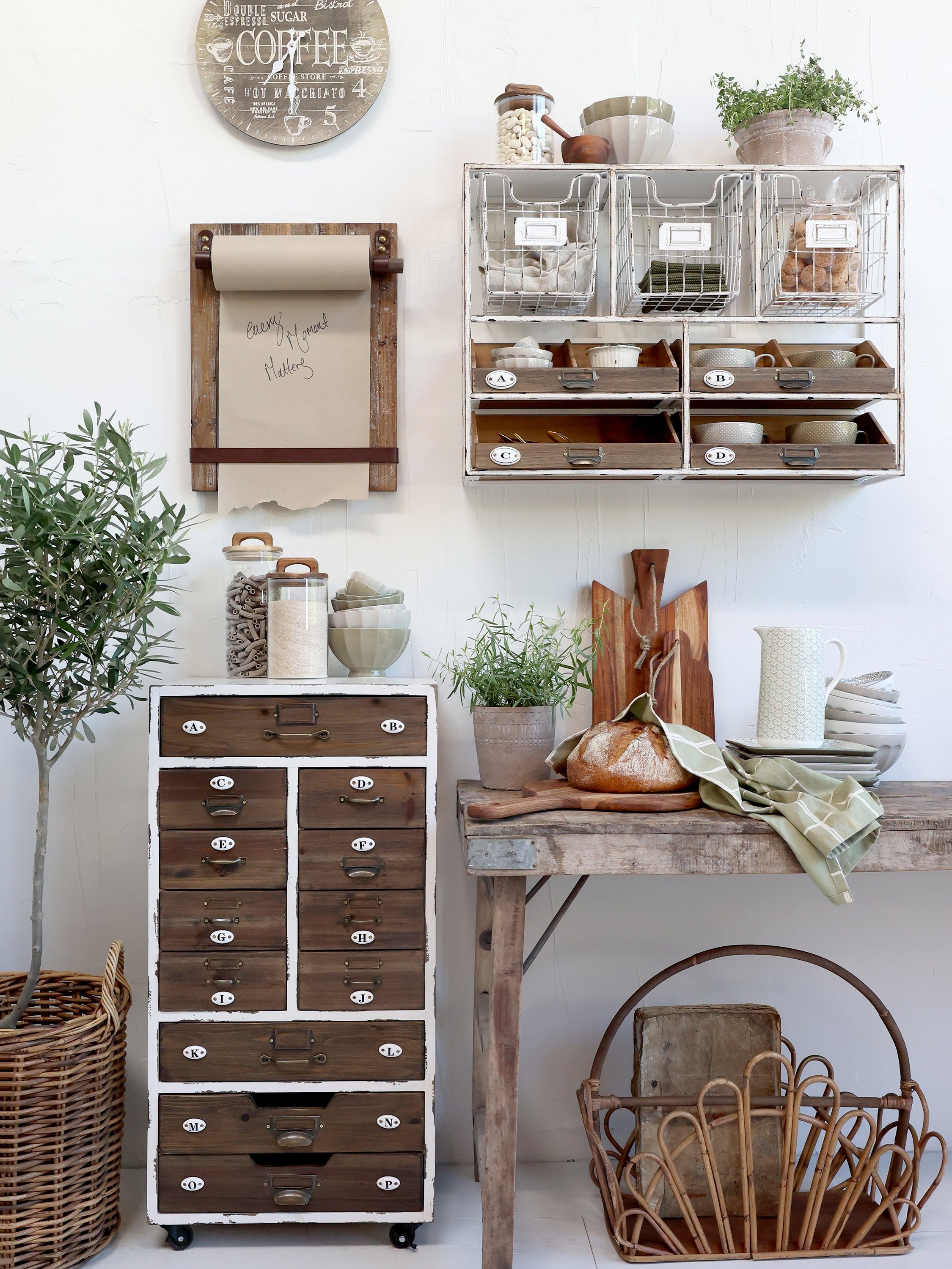 Chic Antique Wandregal Wandregal mit Schubladen günstig online kaufen