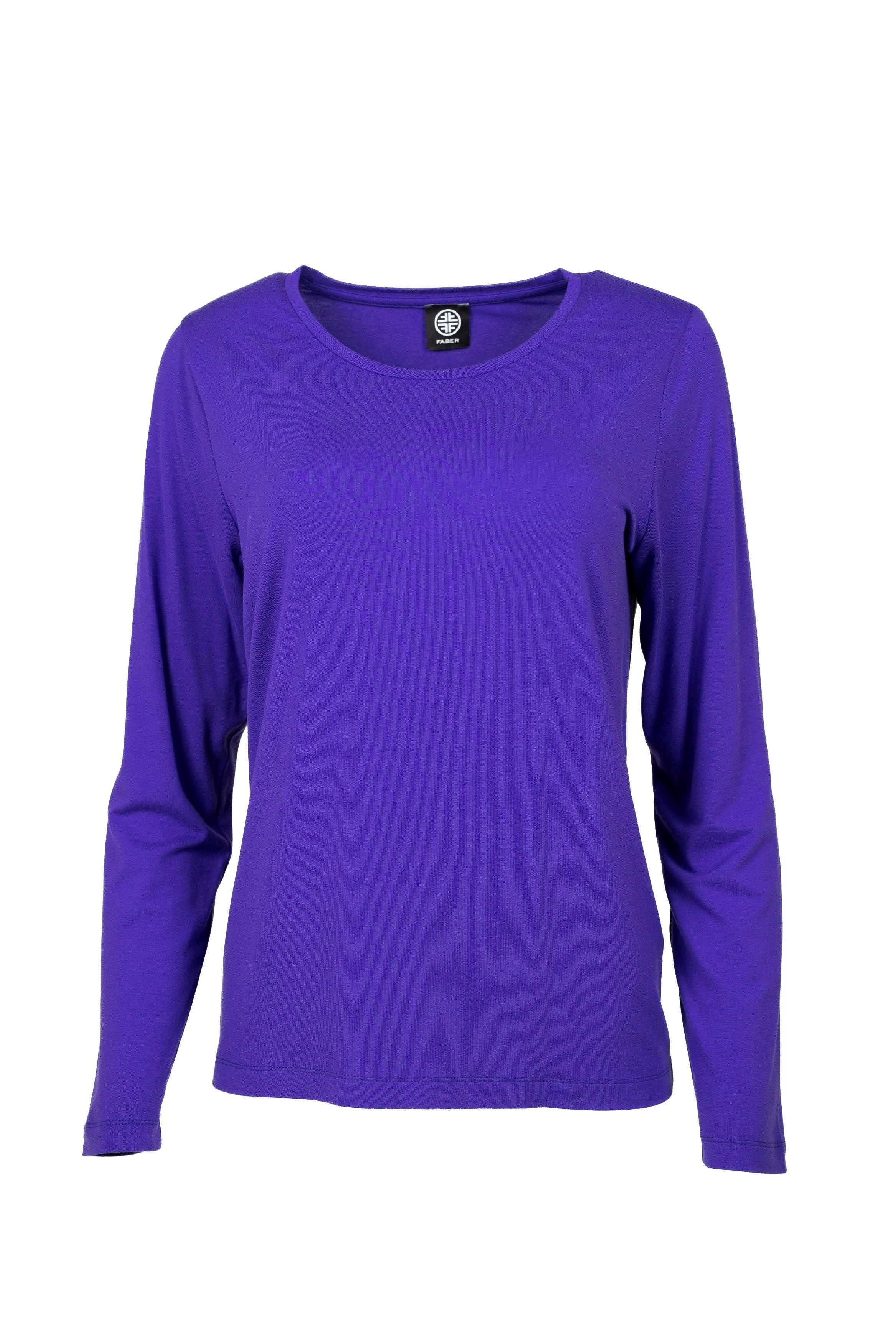 Faber Langarmshirt BASIC Langarm-Shirt mit Rundhalsausschnitt in Farbe Indi günstig online kaufen