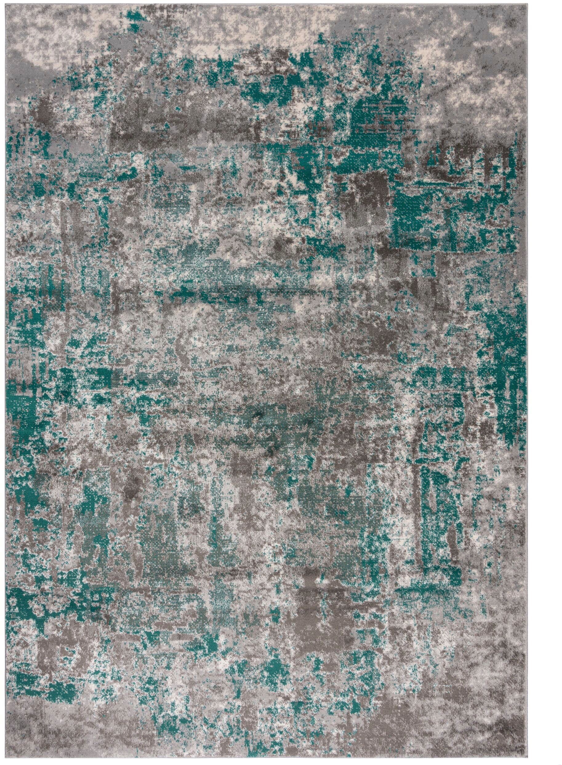 Teppich Wonderlust, FLAIR RUGS, rechteckig, Höhe: 10 mm, fußbodenheizungsgeeignet, mehrfarbig, Vintage Design, Abstrakt grün | Kurzflor-Teppiche