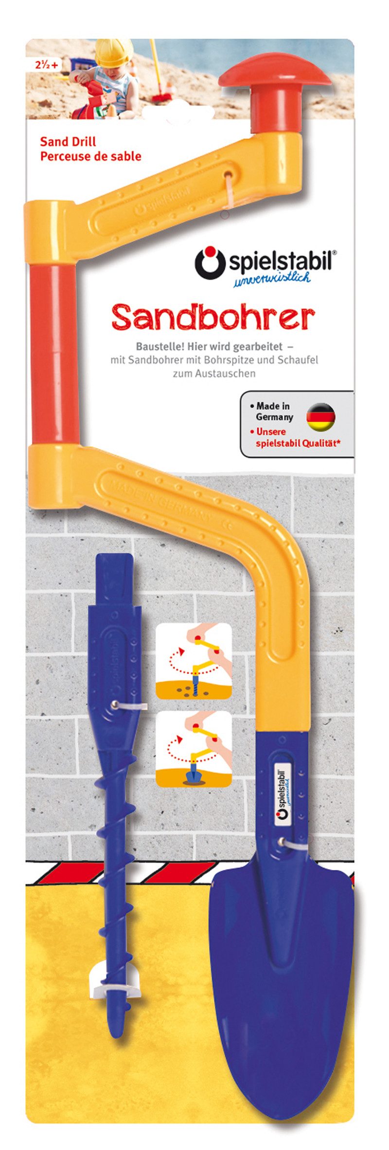 Spielstabil Kinder-Bohrmaschine Spielstabil Sandbohrer für den Strand Sandkasten Sandkastenspielzeug