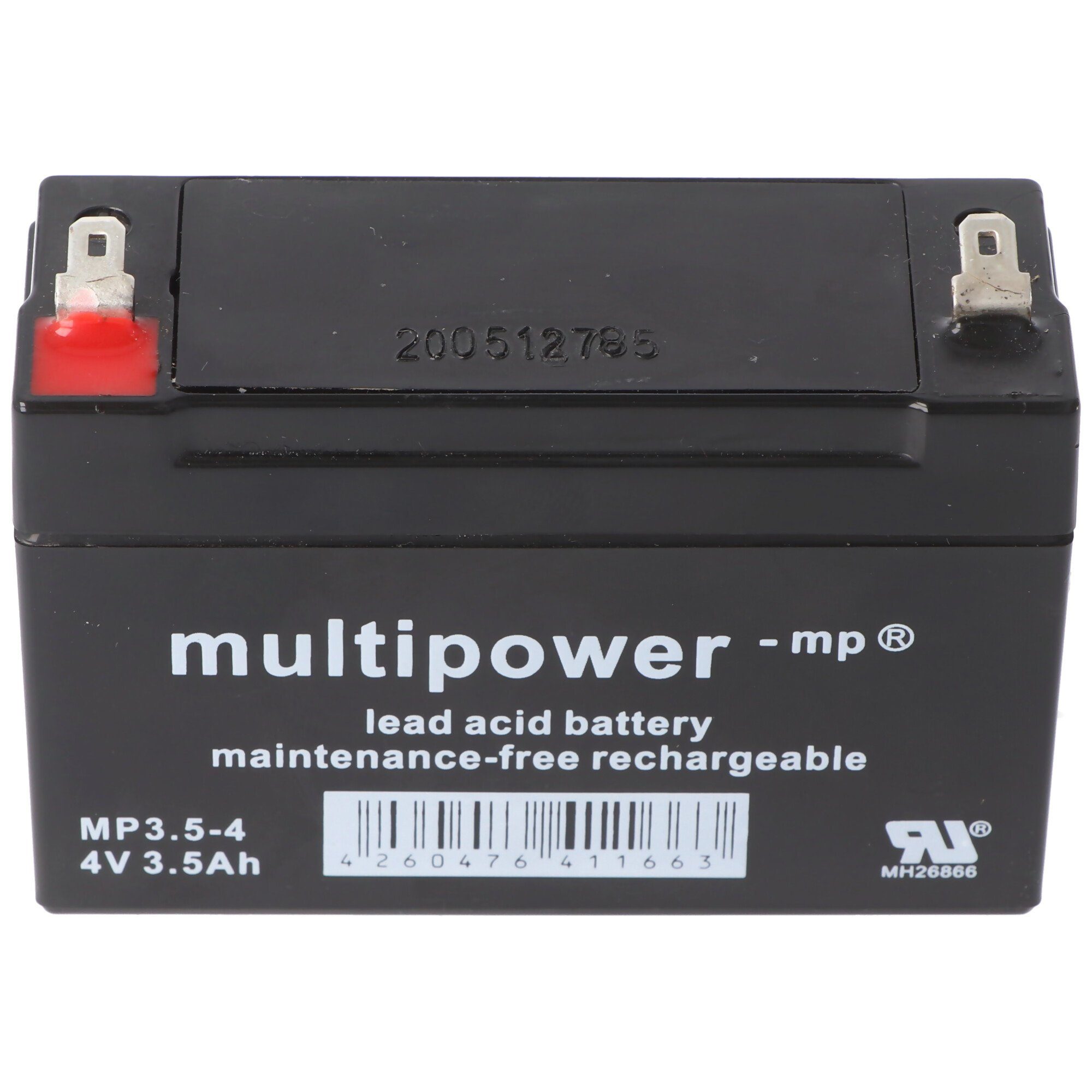 Multipower Multipower MP3.5-4 4V 3,5Ah Bleiakku AGM Blei Gel Akku 4,8mm Steckkon Akku