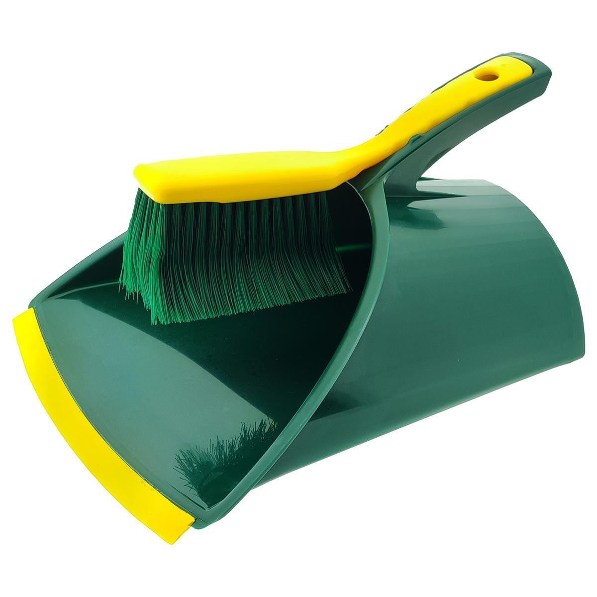 BÜMAG Kehrgarnitur Krallen-Kehrgarnitur "Jumbo", Fußböden, (Set, 2-tlg., Krallen Kehrgarnitur), Krallenbesen Krallenfeger Schaufelgarnitur Handbesen