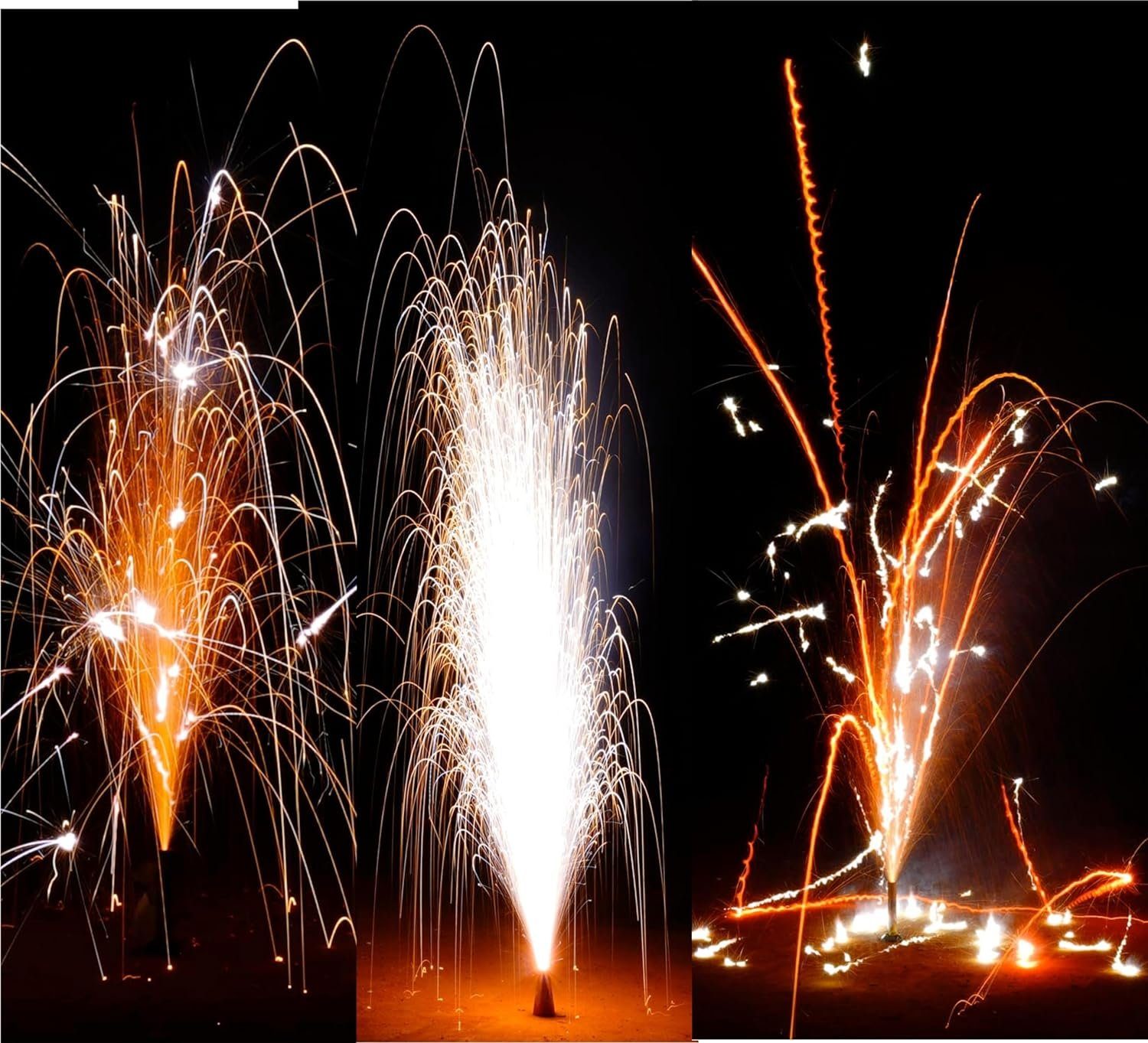 happy sparks® Geburtstagskerze Summer Fountains - 5-teiliges Jugendfeuerwerk Kat. F1 - Silvester (Packung, 1-tlg., 5-teilig)