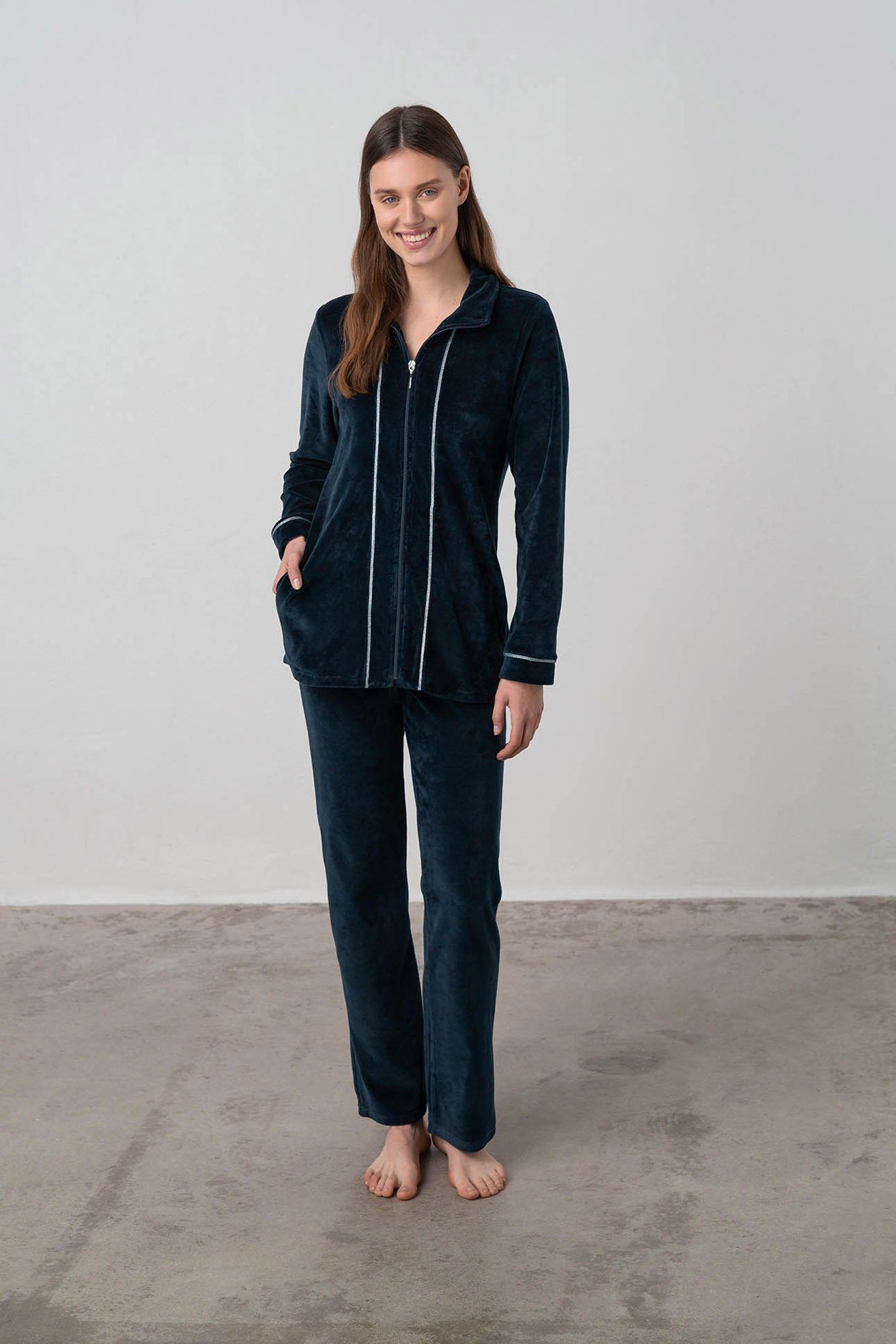 Vamp Hausanzug (Set, 2 tlg., Set) Damen Hausanzug 2-teilig Homewear Loungeanzug Nikki