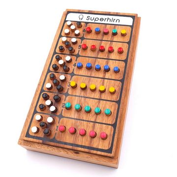 ROMBOL Denkspiele Spiel, Steckspiel Superhirn - Color Finder - 6 Farben, mehr Spielspaß, 2 Personen, Holzspiel