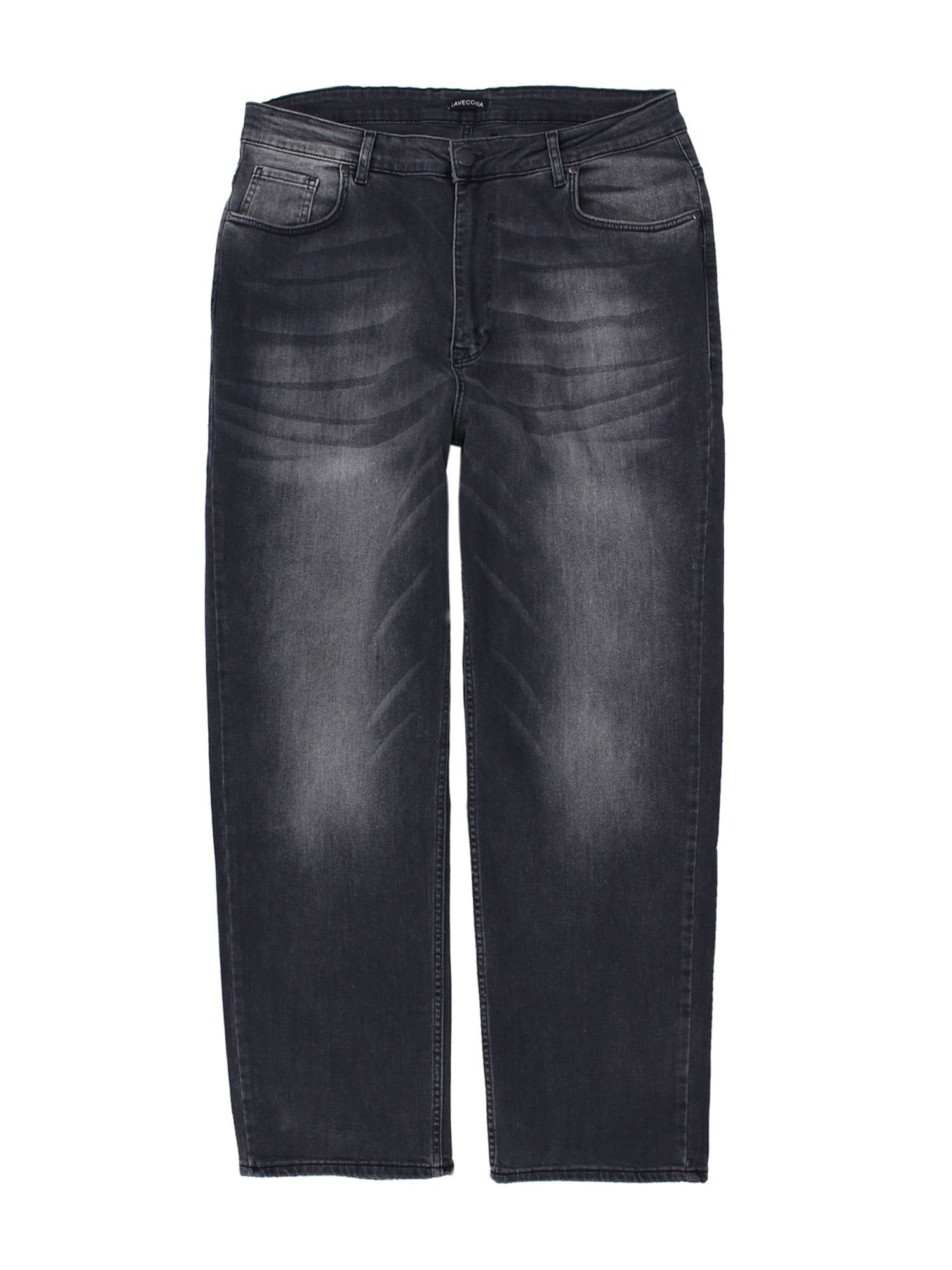 Lavecchia Comfort-fit-Jeans Übergrößen Herren Jeanshose LV-501 Stretch mit Elasthan stone-black