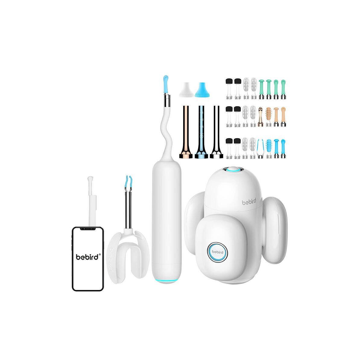 bebird Elektrischer Ohrenreiniger Bebird Home 30S Otoskop Kamera Ohrreiniger Weiß