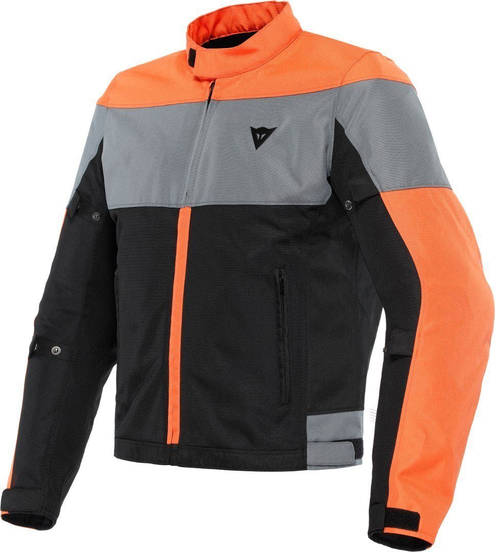 Orange Motorradjacke Textil Schwarz Protektoren Motorrad
