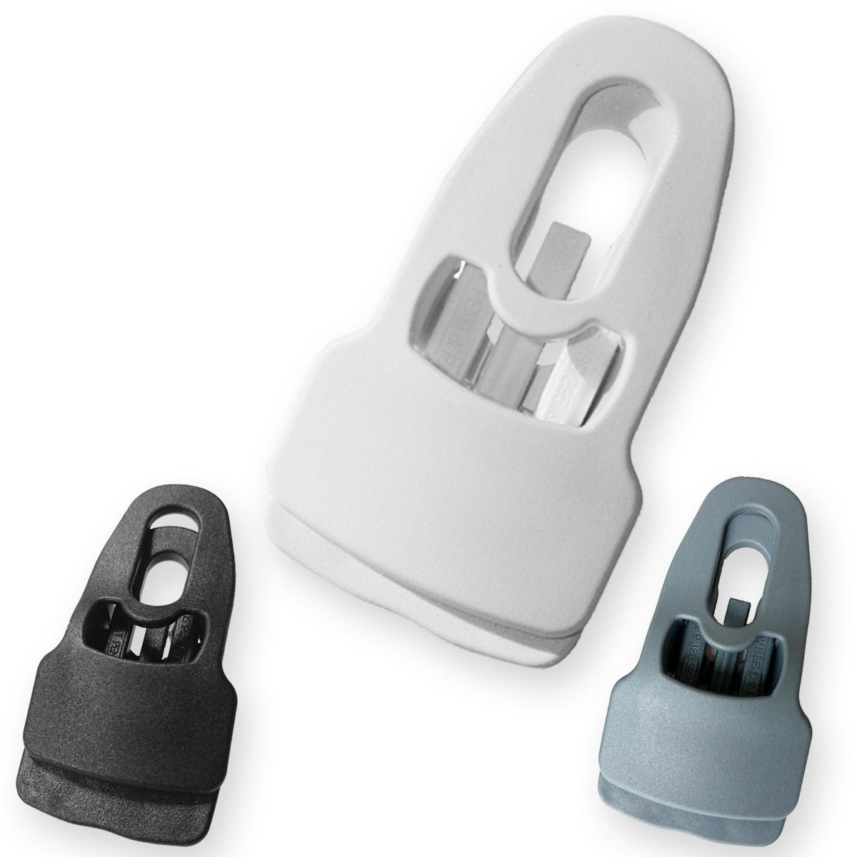 Holdon Schutzplane Holdon® Midi Weiß 10 Stk. Befestigungsclip Klemmöse Planenklemmen Öse, Mehrzweckklemme Universal Clips für Stoff Sonnensegel Plane Banner