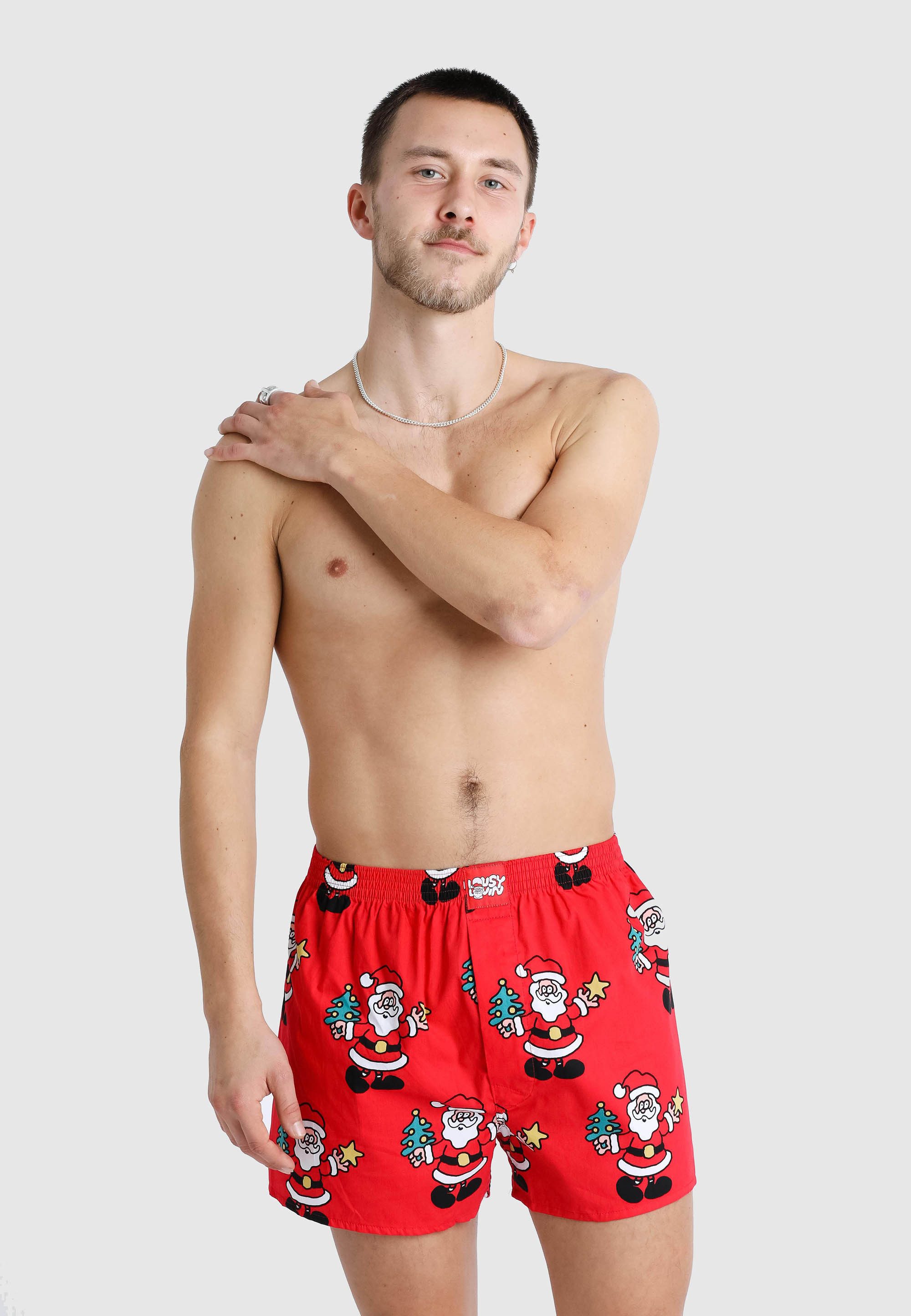 Lousy Livin Boxershorts Santa mit Wihnachtsmann Print