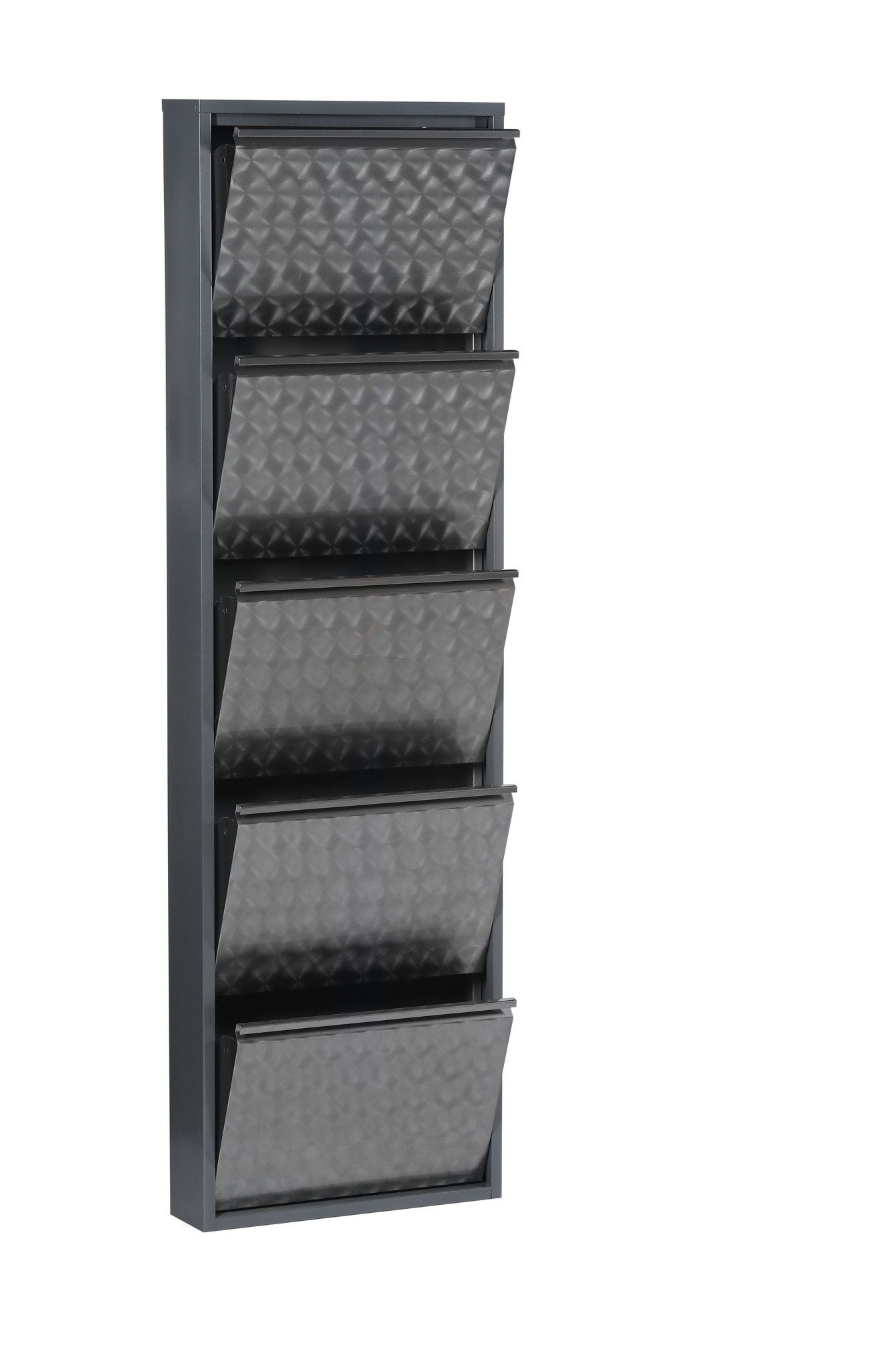 PREISBRECHER Schuhkipper CLIP, (1stk) Metall / schwarz-anthrazit, montiert - 50x172x15 (BxHxT)