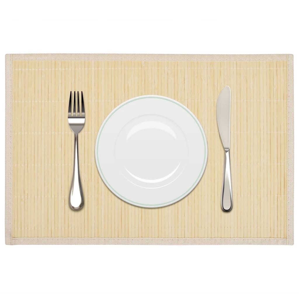 vidaXL Platzset, 6 Bambus-Platzdeckchen 30 x 45 cm Natur, Tischset