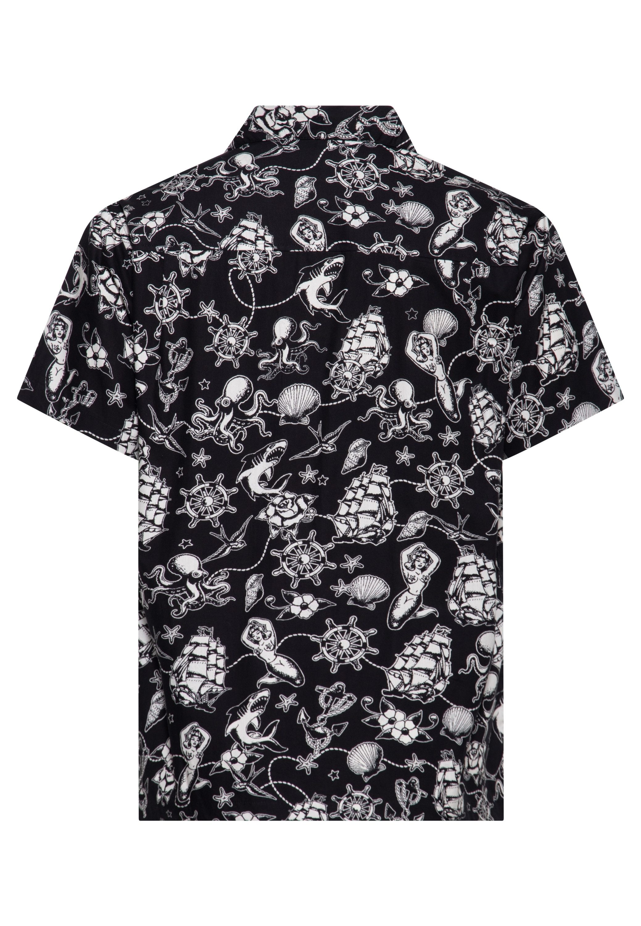 KingKerosin Kurzarmhemd Sailor mit Oldschool Sailor-Tattoo Print günstig online kaufen