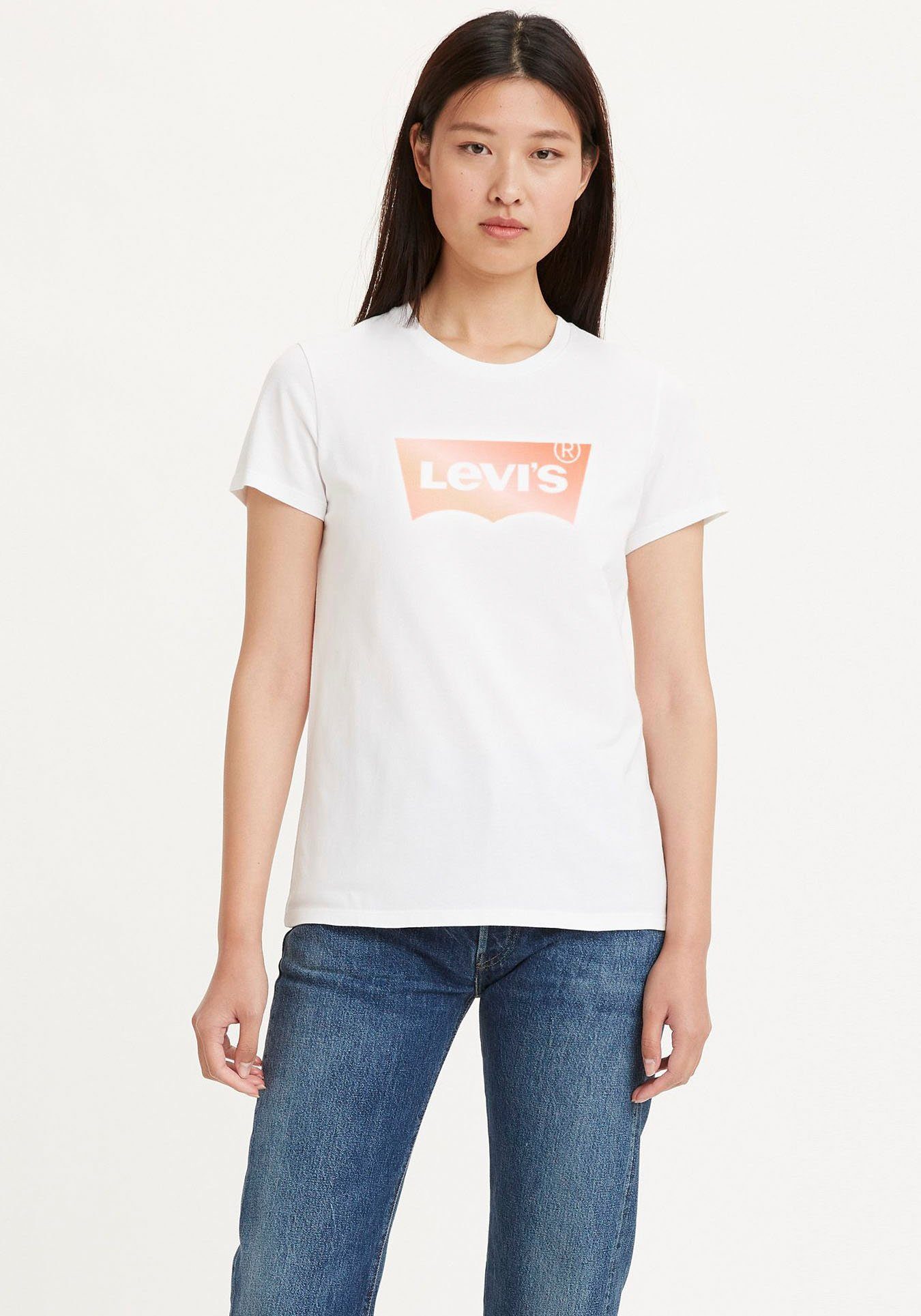 Print PERFECT Levi's® Logo im rosegoldbrig TEE mit THE Metallic-Holo Rundhalsshirt