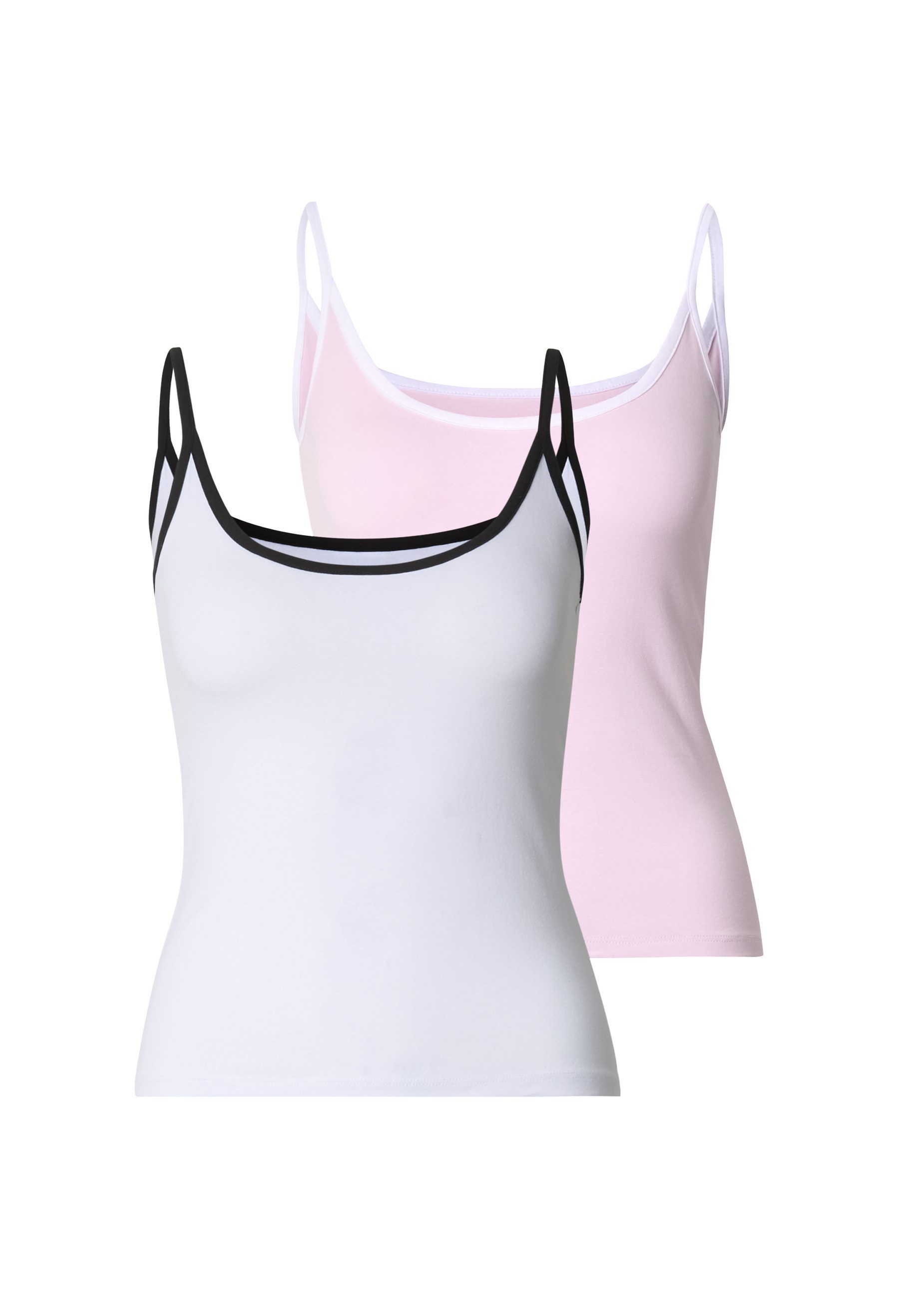 Muskelshirt Urban Classics Ladies Contrast Basic Top 2-Pack