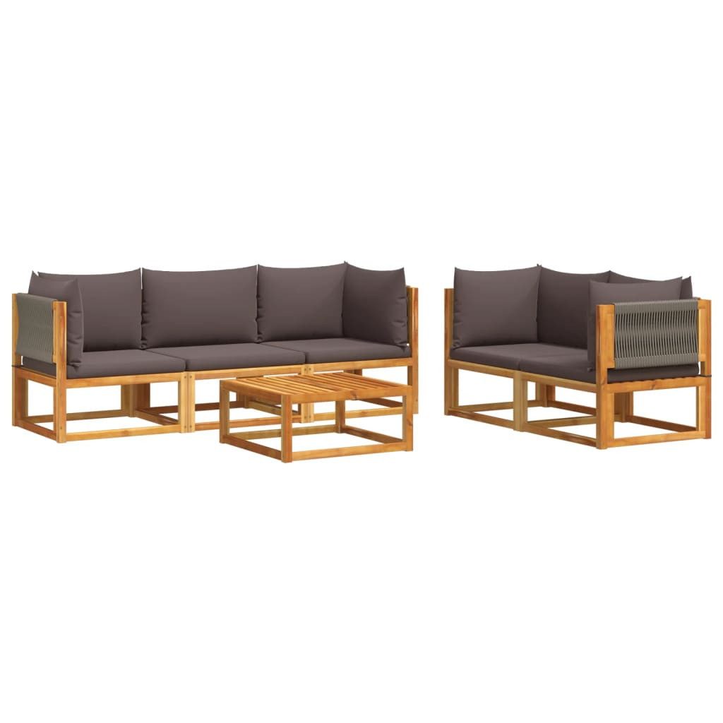 vidaXL Loungesofa 6-tlg. Garten-Sofagarnitur mit Kissen günstig online kaufen