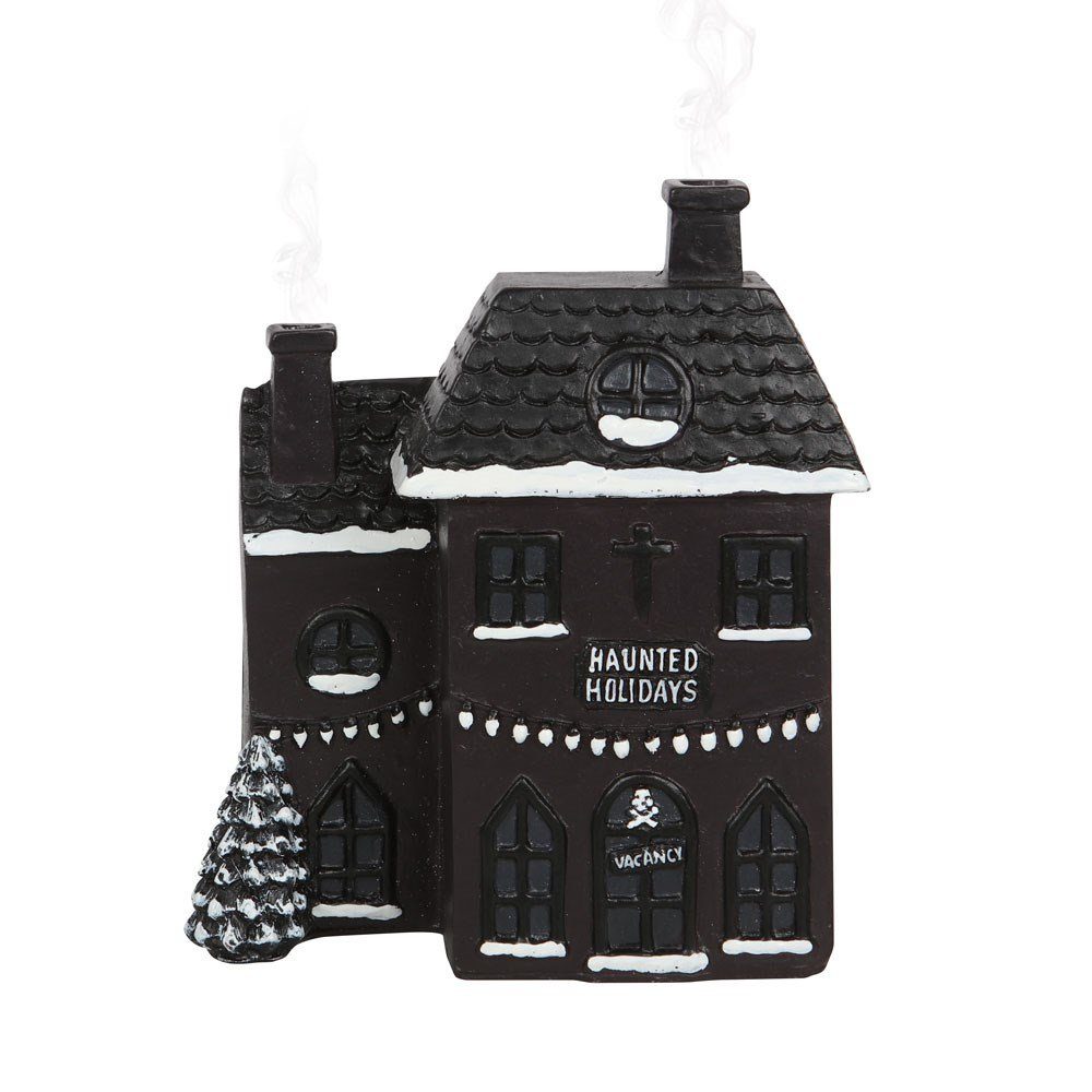 MystiCalls Räucherhaus Haunted Holiday Cone als Incense House Burner Räucherkegelhalter