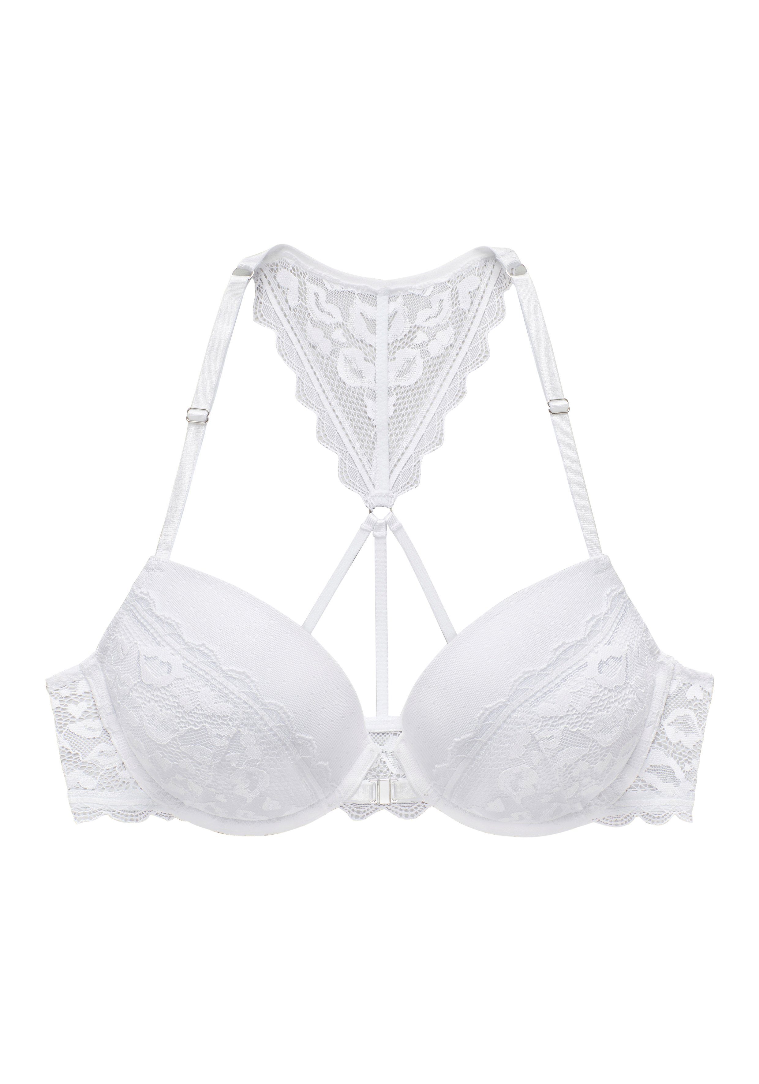 Vivance Push-up-BH mit Spitze in Kussmund-Optik mit Neckholder-Träger, Dessous