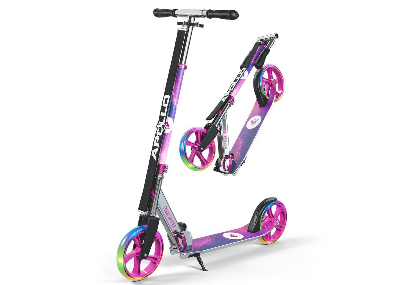 Thumbnail - Apollo Cityroller City Scooter - Phantom Pro - Klappbarer City Roller für Kinder, Höhenverstellbar - Tretroller für Erwa...