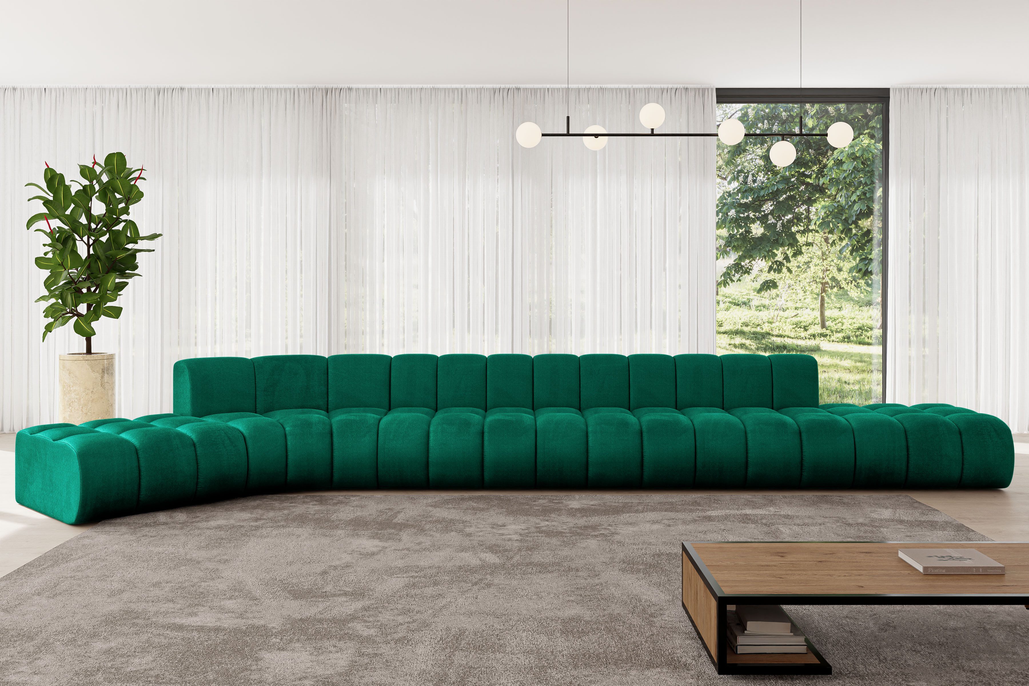 ALTDECOR Ecksofa Solven-L3, Corner Sofa U-Form Vielseitige Sofa Wohnlandschaft Wohnzimmer, FORWARDER_CURBSIDE