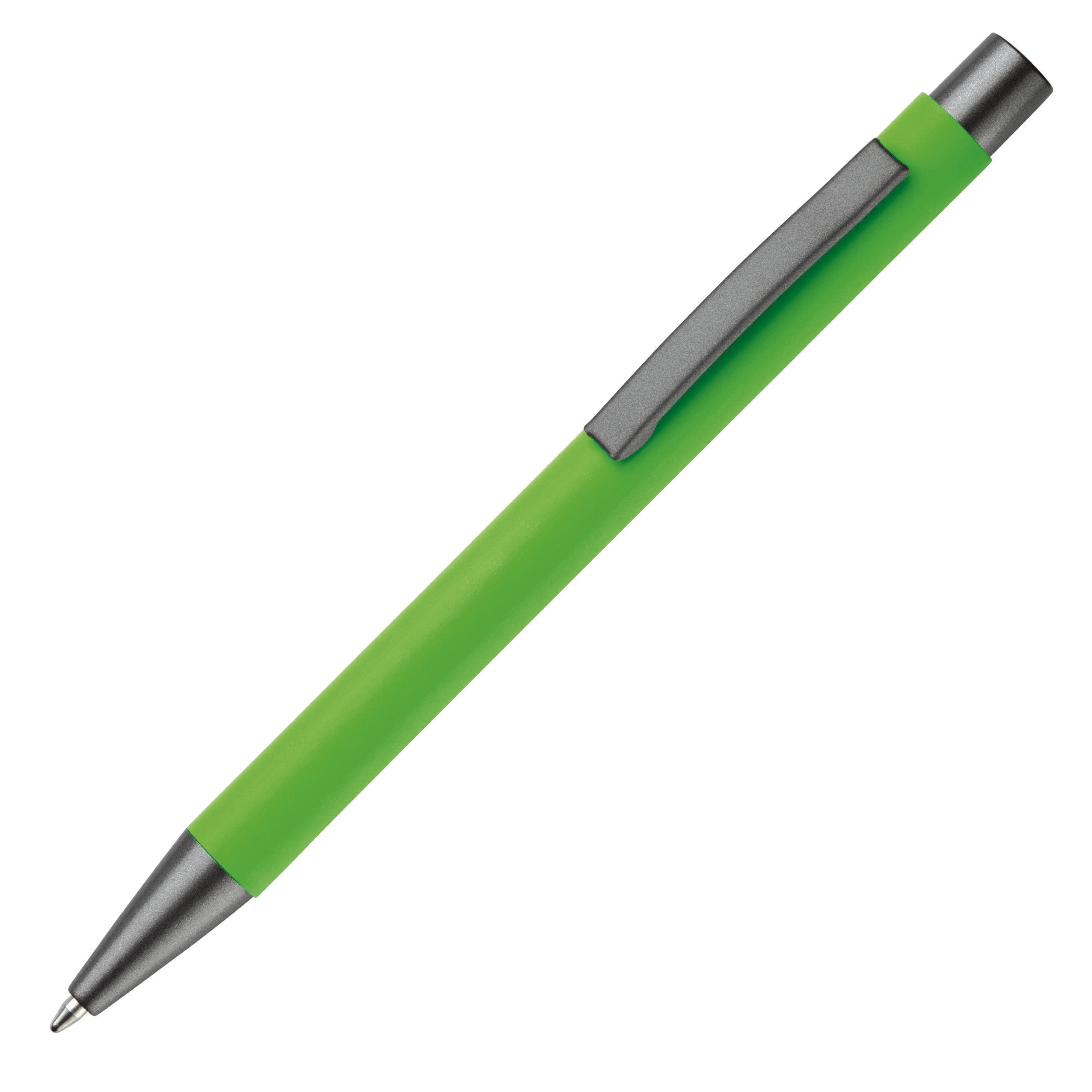 TOPPOINT Kugelschreiber Kugelschreiber / aus Metall / mit Soft-Touch / Farbe: hellgrün