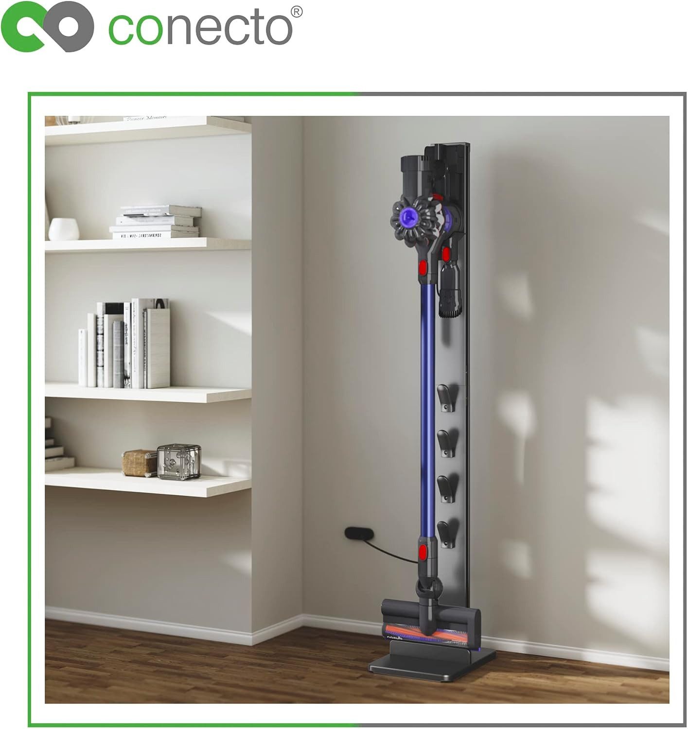 conecto Halterung Ständer für Dyson Staubsauger Akkusauger V15 V12 V11 V10 V8 V7 V6, (Aluminiumkonstruktion) – Bild 5 von 5
