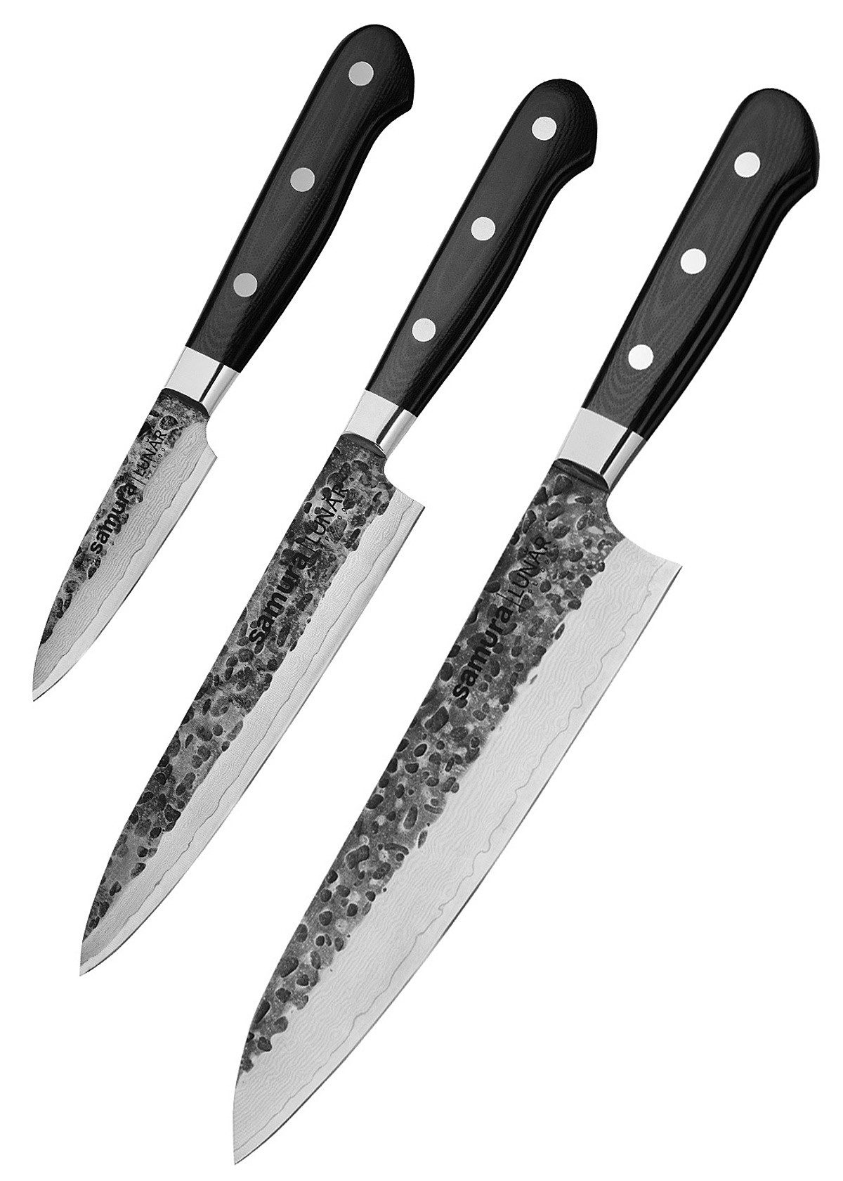 Samura Kochmesser Samura PRO-S LUNAR Set aus 3 Küchenmessern