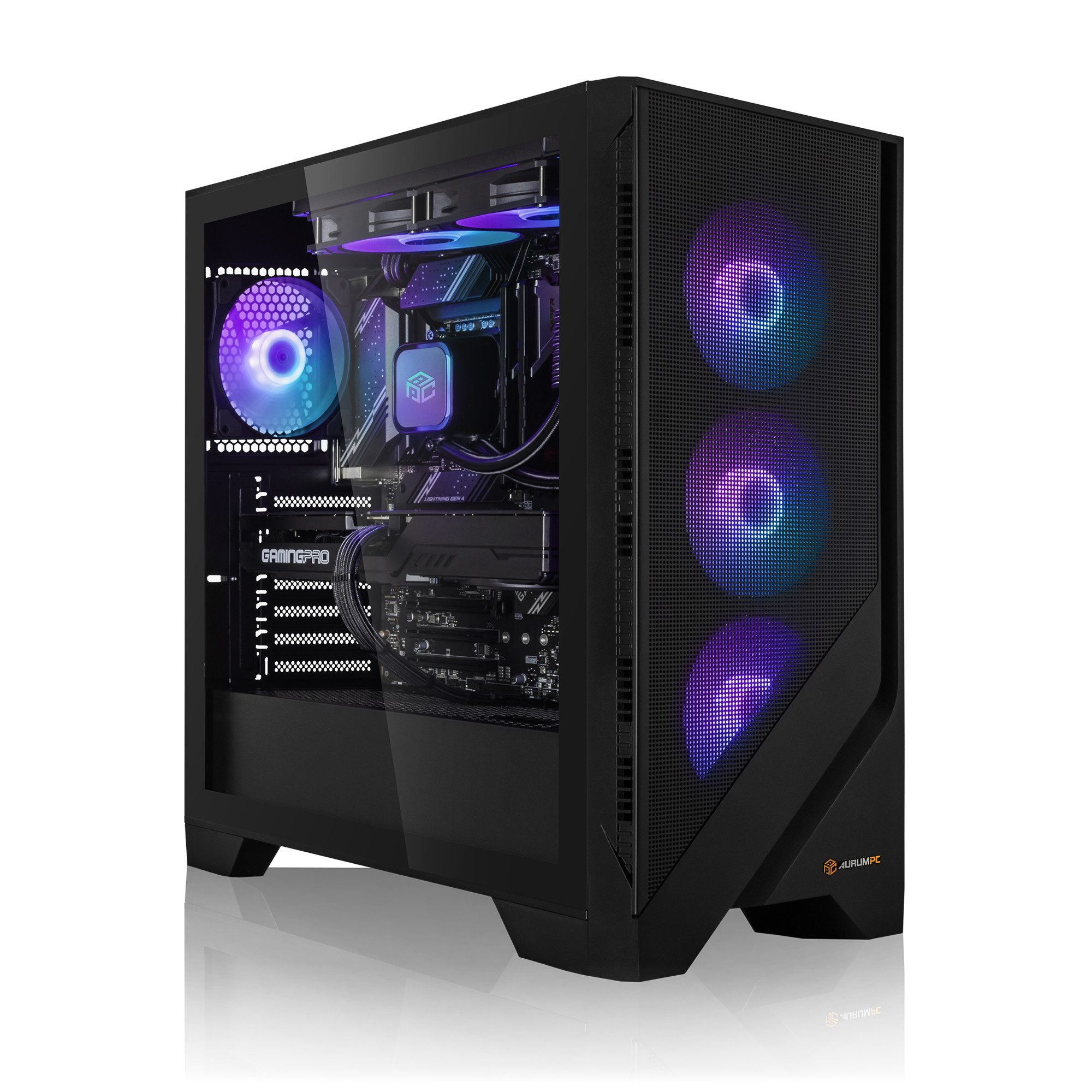 AurumPC PC AMD Ryzen 7 9800X3D Gaming-PC (AMD Ryzen 7 9800X3D, GeForce RTX 5070, 32 GB RAM, 1000 GB SSD, Wasserkühlung, OHNE Betriebssystem)