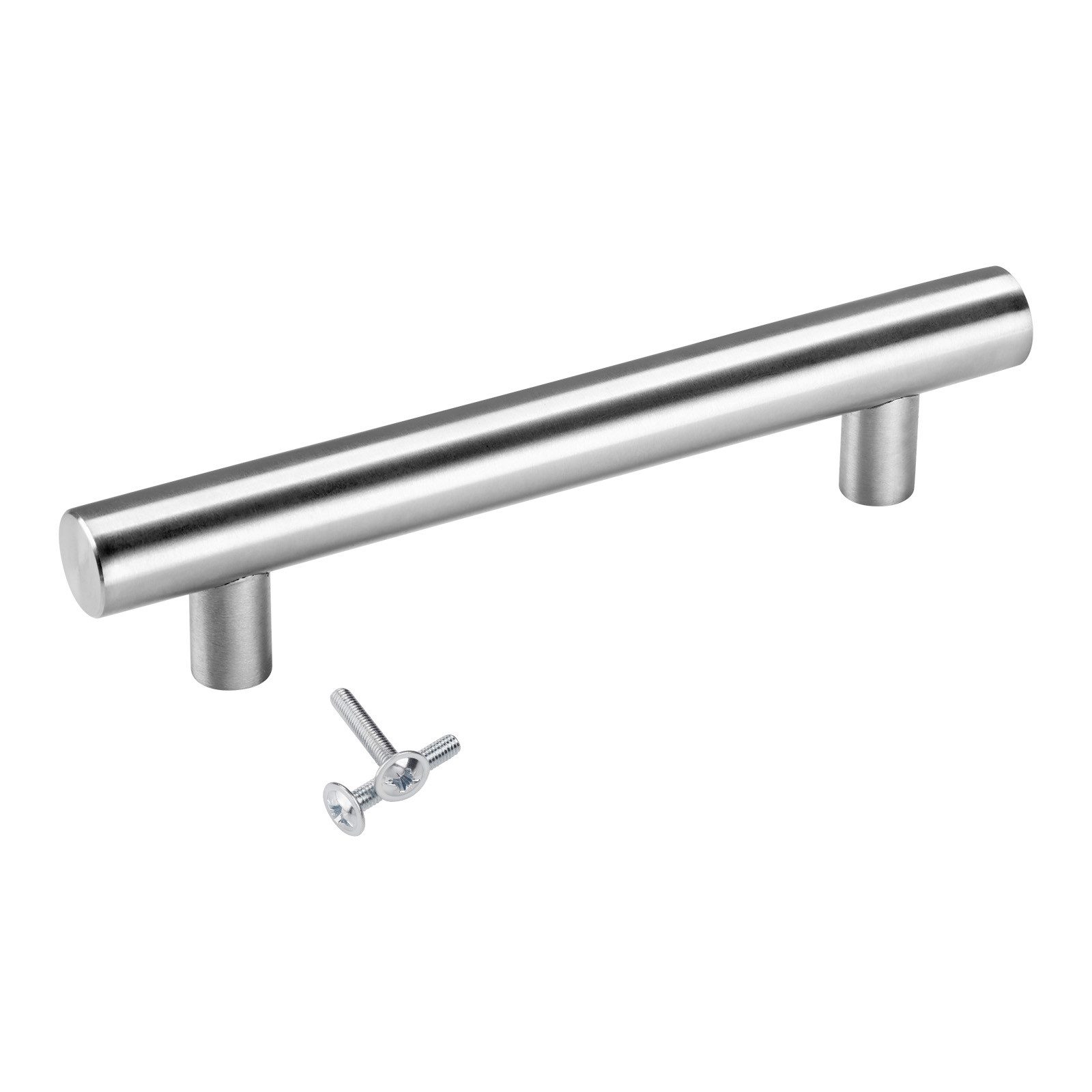 SO-TECH® Möbelgriff Stangengriff G22, Edelstahl gebürstet, Lochabstand 128 mm, Relinggriff - inkl. Schrauben