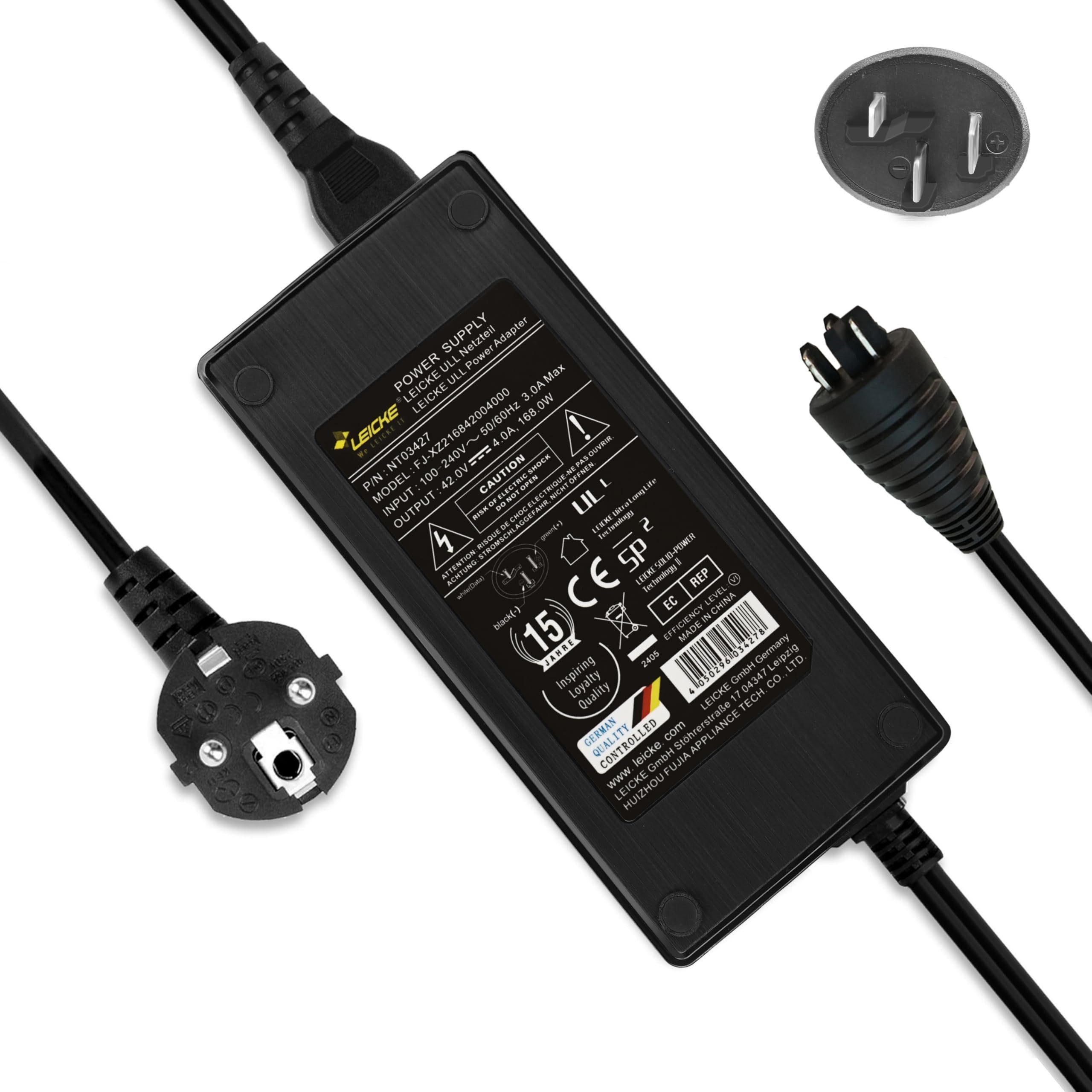 Leicke Ladegerät für Bosch 42V/36V 4A Performance Active Line E-Bike/Pedelec Batterie-Ladegerät