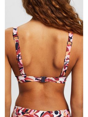 Esprit Bügel-Bikini-Top Wattiertes Bikini-Top mit floralem Print