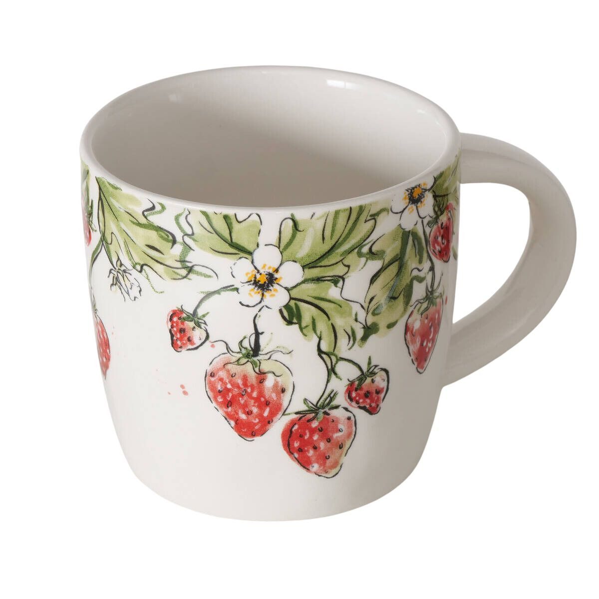BOLTZE GRUPPE GmbH Becher STRAWBERRY, Keramik, mit Erdbeermuster