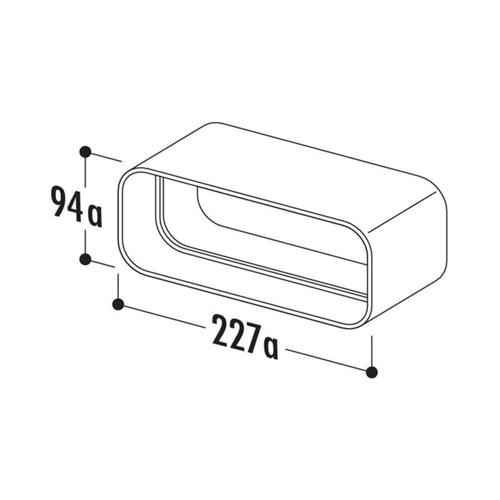 Naber Abluft-Set Naber COMPAIR System Ø 150 F-RVB 150 Rohrverbinder weiß