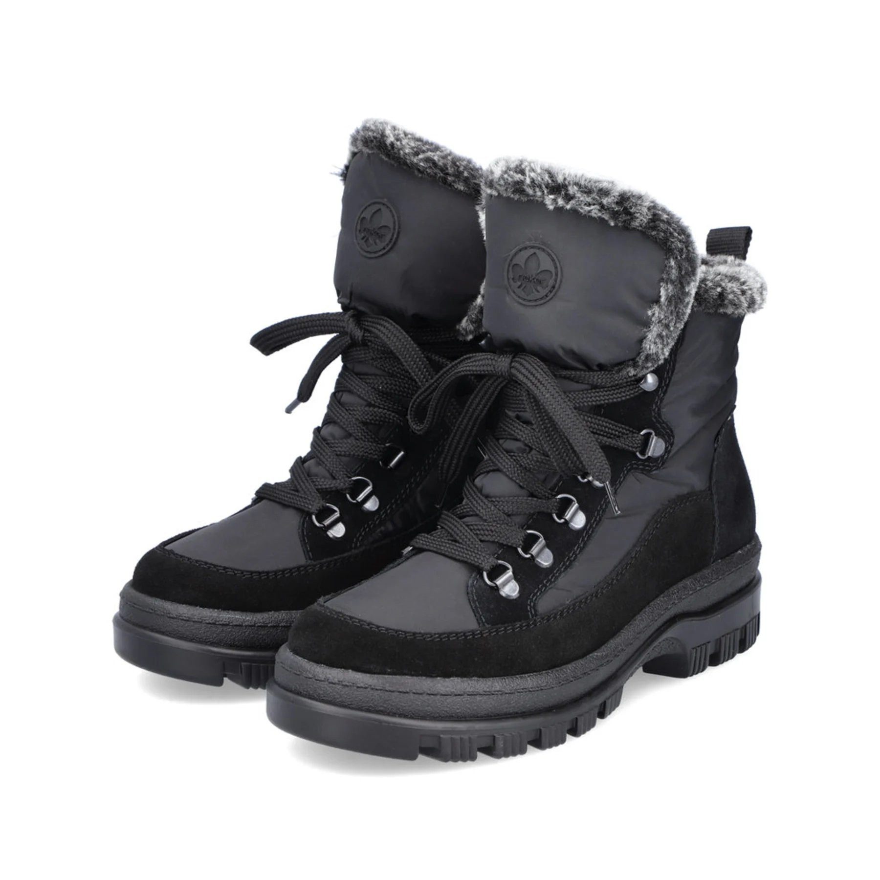 Rieker X8222-00 (Stiefel und Innenfutter) schwarz Damen Winterstiefel