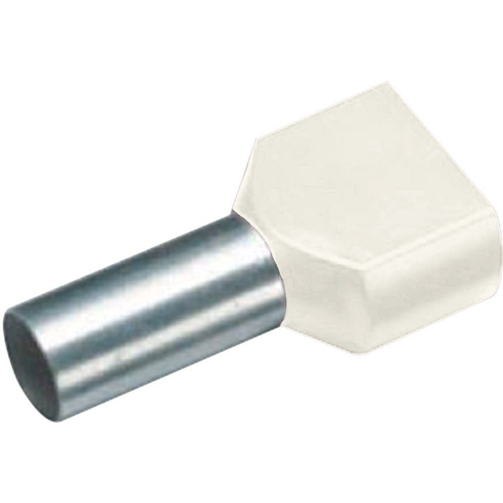 Cimco Aderendhülsen Cimco 18 2452 Zwillings-Aderendhülse 10 mm² Teilisoliert Elfenbein 100, 18 2452