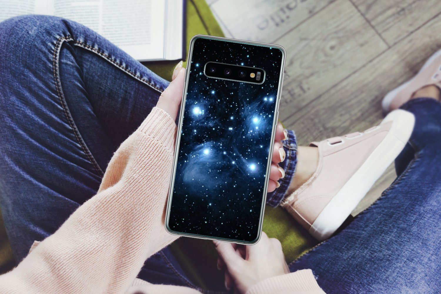 MuchoWow Handyhülle für Samsung Galaxy S10 Universum - Planeten - Sterne - Jungen - Mädche, Phone Case, Silikon, Schutzhülle Dünn