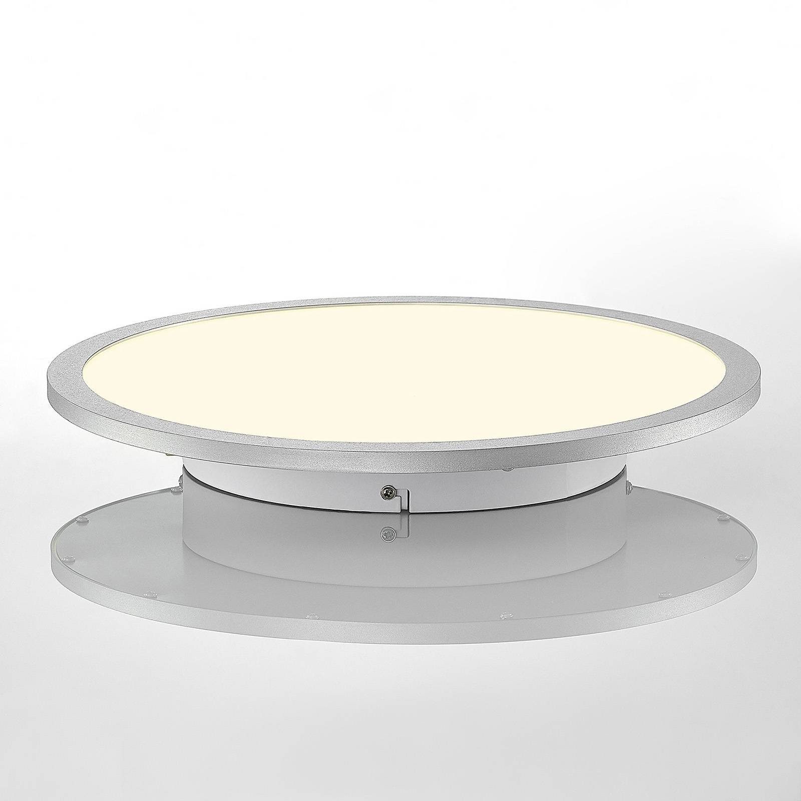 LED 1 Aluminium, Lindby Modern, Deckenleuchte LED-Leuchtmittel verbaut, flammig, weiß, Kunststoff, Narima, fest silber, inkl. universalweiß,