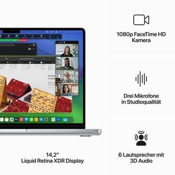 Apple MacBook Pro 14'' Notebook (35,97 cm/14,2 Zoll, Apple M3, 10-Core GPU, 512 GB SSD)