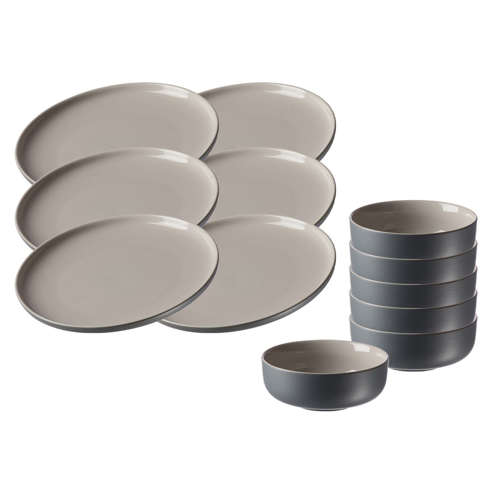 Ritzenhoff & Breker Kombiservice Jasper Frühstücksset 12er Set (12-tlg), Keramik