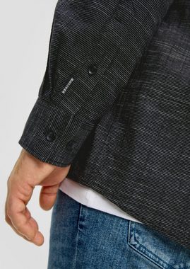 s.Oliver Langarmhemd Regular: Hemd aus Baumwolle