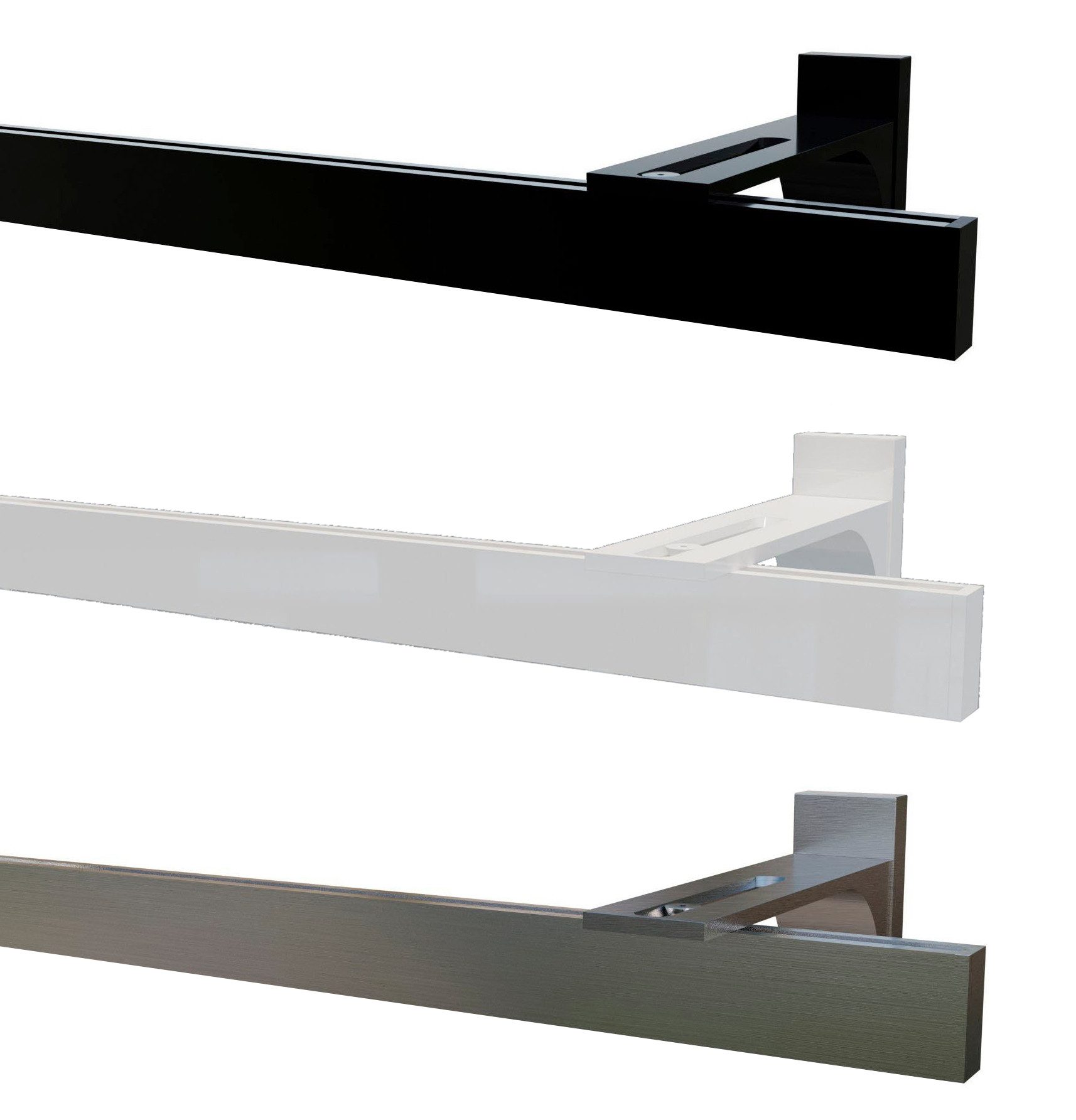 Garduna Gardinenstange Hochkant System 14x34mm Innenlauf 6mm